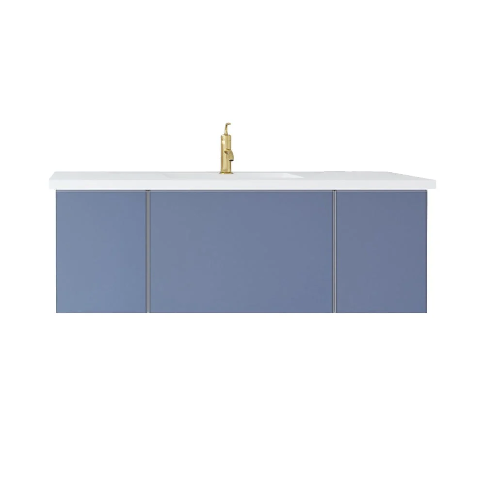Laviva Vitri 48" Nautical Blue Bathroom Vanity with VIVA Stone Matte White Solid Surface Countertop 313VTR-48NB-MW - Image 4