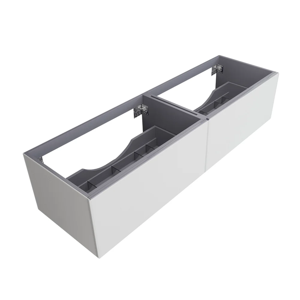 Laviva Vitri 72" Cloud White Double Sink Wall Hung Bathroom Vanity Cabinet 313VTR-72DCW - Image 4