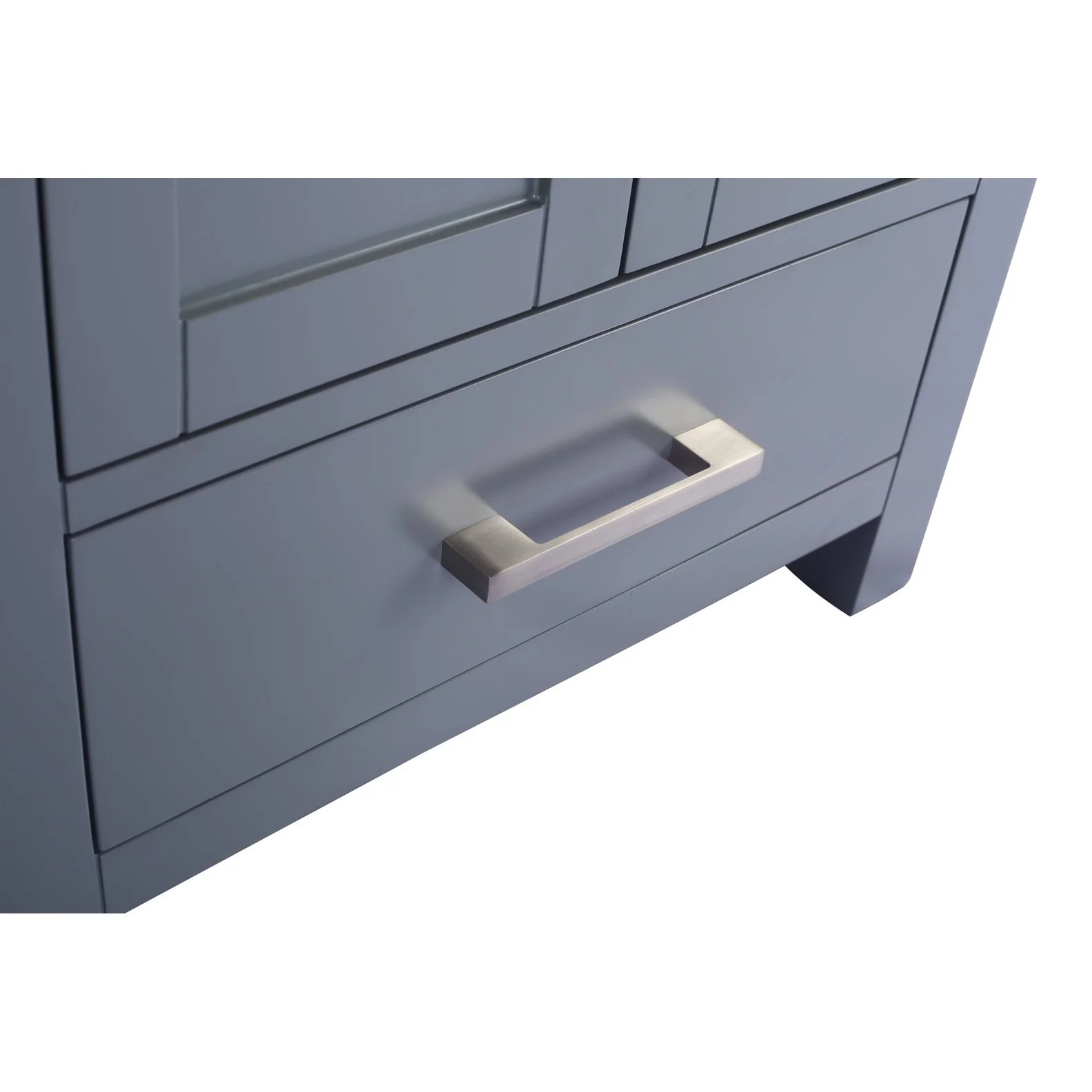 Laviva Wilson 24" Grey Bathroom Vanity with White Stripes Marble Countertop 313ANG-24G-WS - Image 8