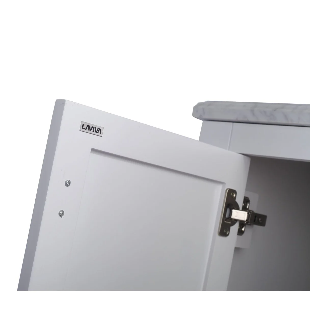 Laviva Wilson 30" White Bathroom Vanity with White Stripes Marble Countertop 313ANG-30W-WS - Image 8