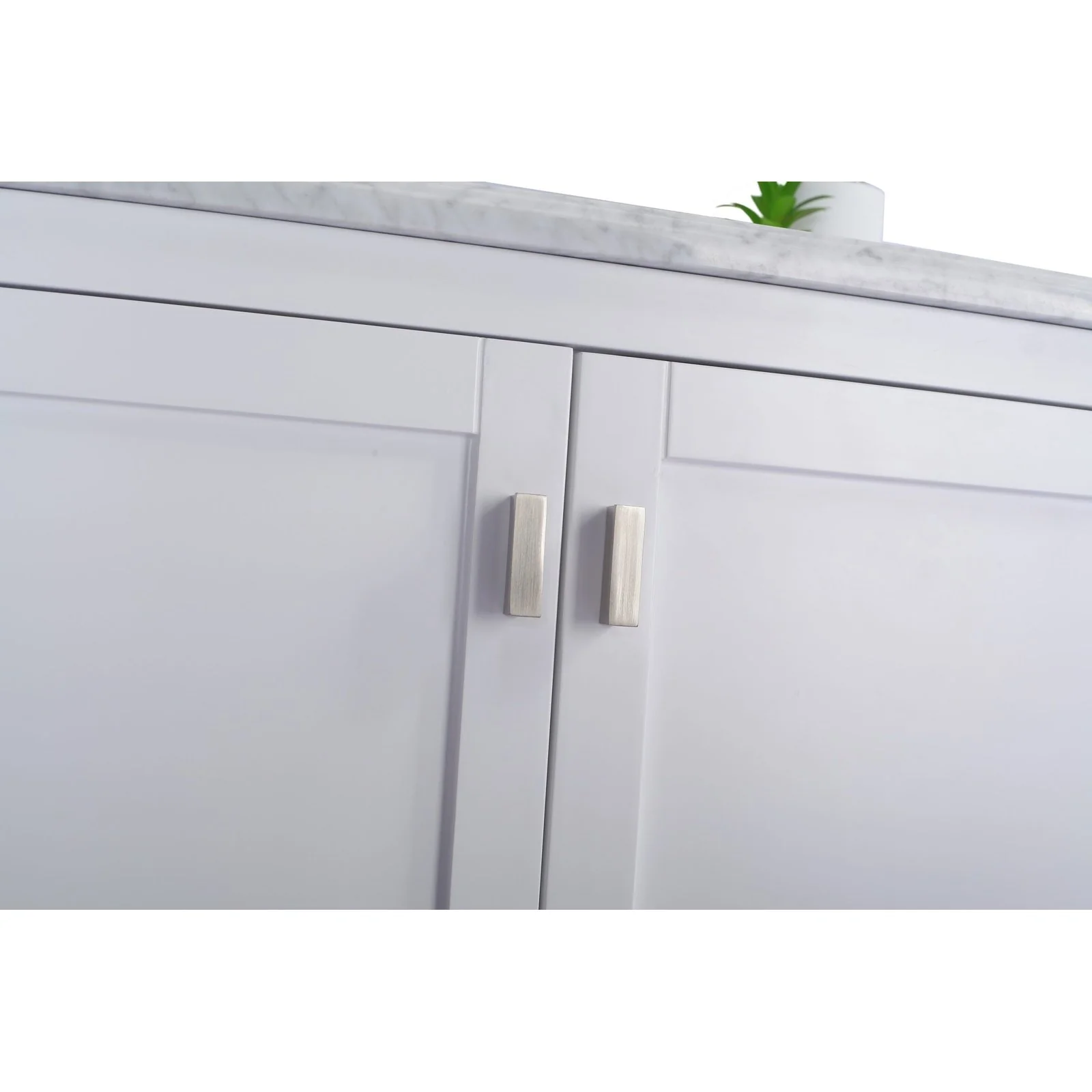 Laviva Wilson 36" White Bathroom Vanity with White Stripes Marble Countertop 313ANG-36W-WS - Image 5