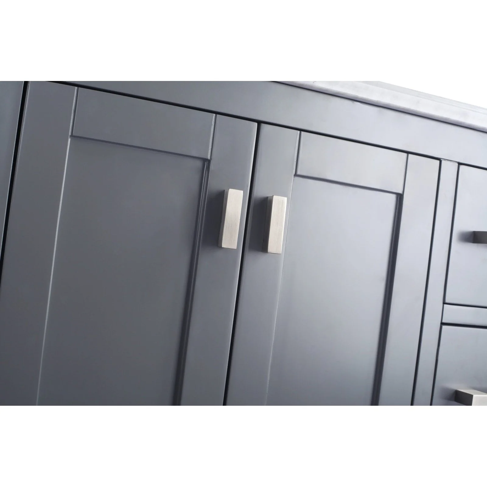 Laviva Wilson 42" Grey Bathroom Vanity with White Carrara Marble Countertop 313ANG-42G-WC - Image 5
