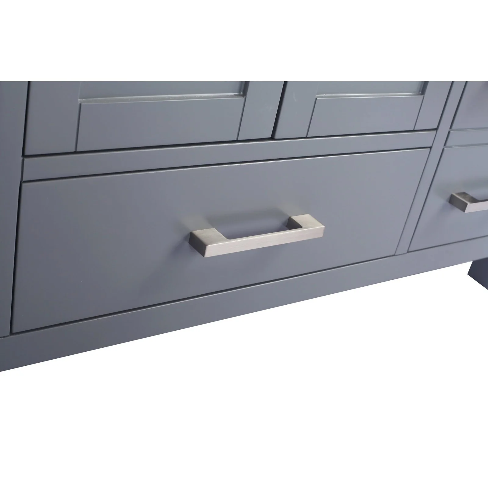 Laviva Wilson 48" Grey Bathroom Vanity with Matte White VIVA Stone Solid Surface Countertop 313ANG-48G-MW - Image 4