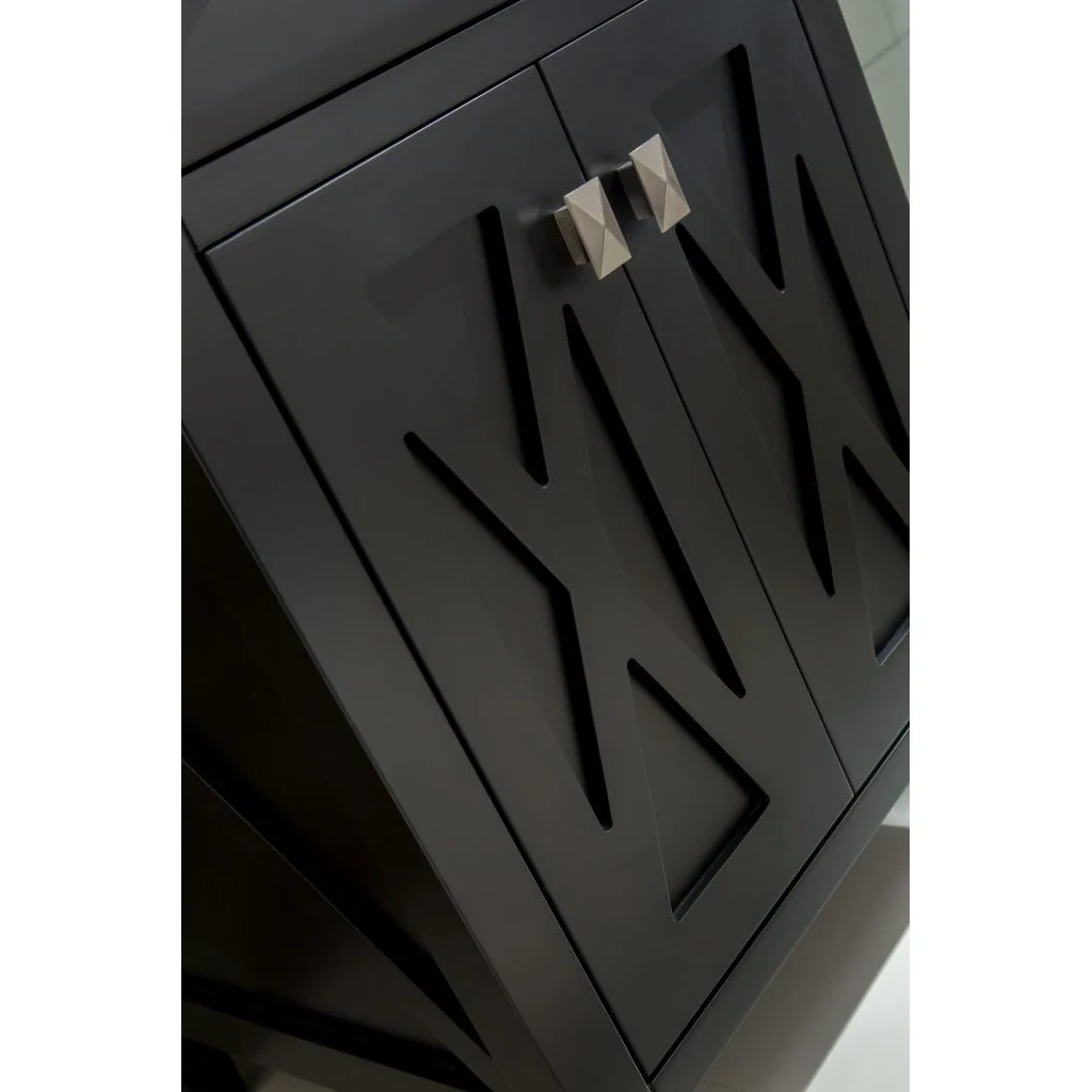 Laviva Wimbledon 24" Espresso Bathroom Vanity with White Stripes Marble Countertop 313YG319-24E-WS - Image 5