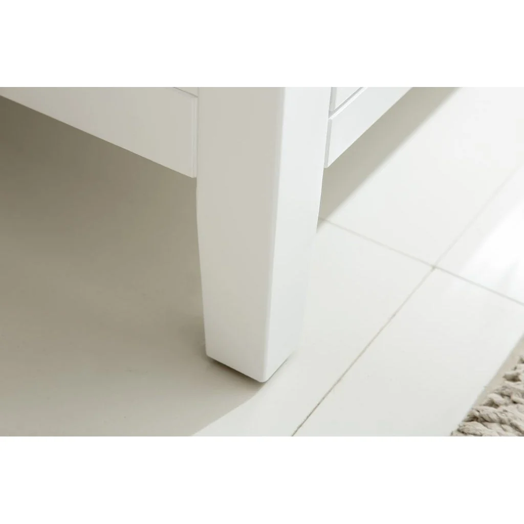 Laviva Wimbledon 24" White Bathroom Vanity with White Stripes Marble Countertop 313YG319-24W-WS - Image 7