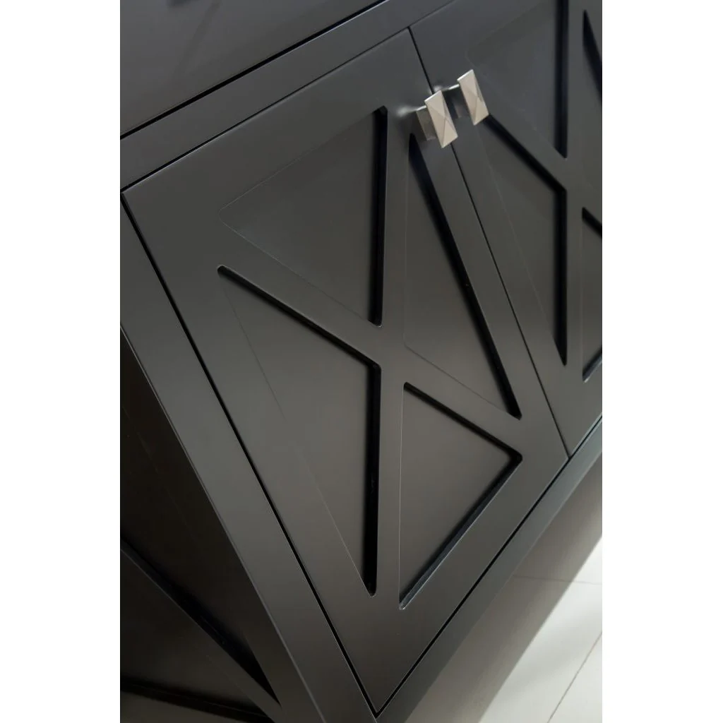 Laviva Wimbledon 36" Espresso Bathroom Vanity with Matte White VIVA Stone Solid Surface Countertop 313YG319-36E-MW - Image 6