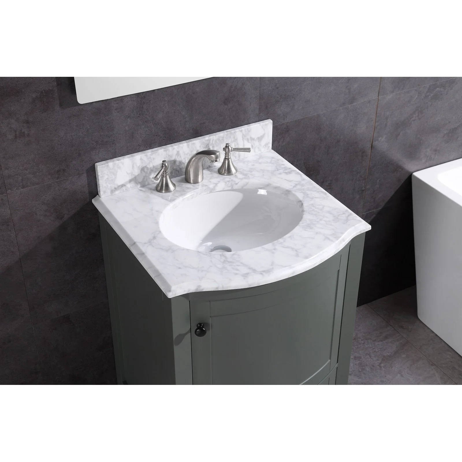 Legion Furniture 24" Pewter Green Bathroom Vanity - Pvc WT9309-24-PG-PVC - Image 3