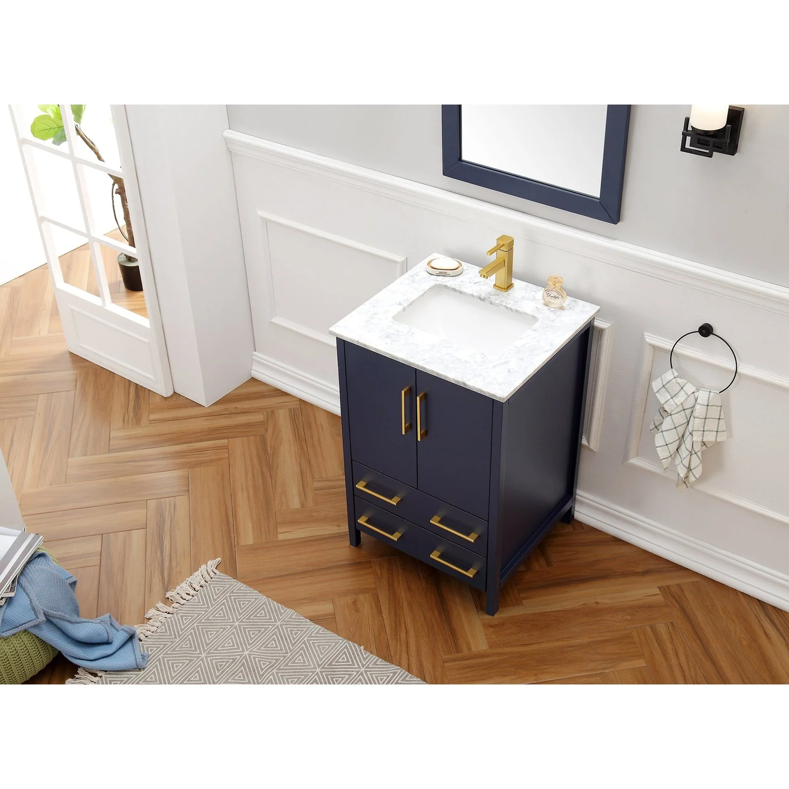 Legion Furniture 24" Solid Wood Sink Vanity With Mirror-No Faucet  WA7924-B - Image 2
