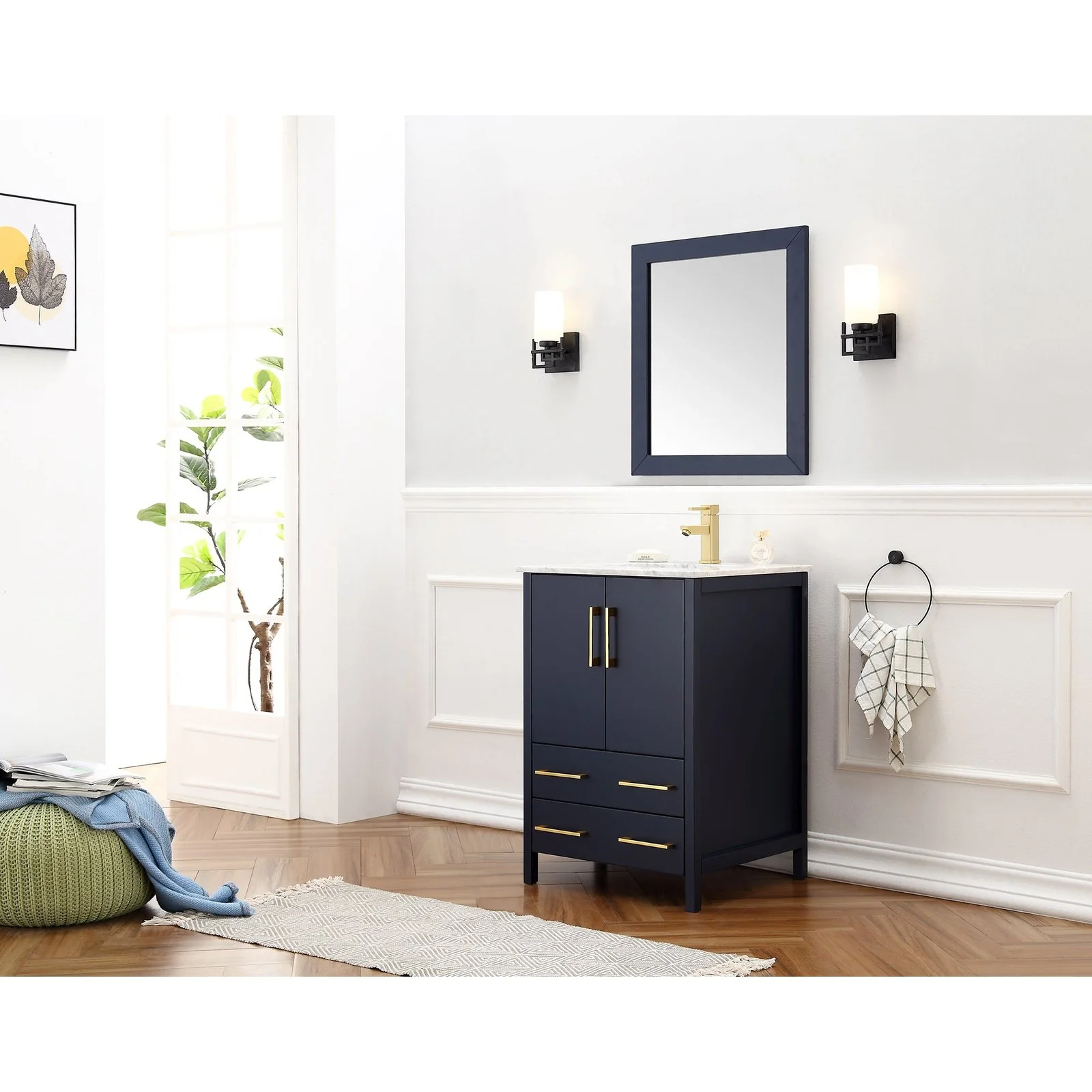 Legion Furniture 24" Solid Wood Sink Vanity With Mirror-No Faucet  WA7924-B - Image 3
