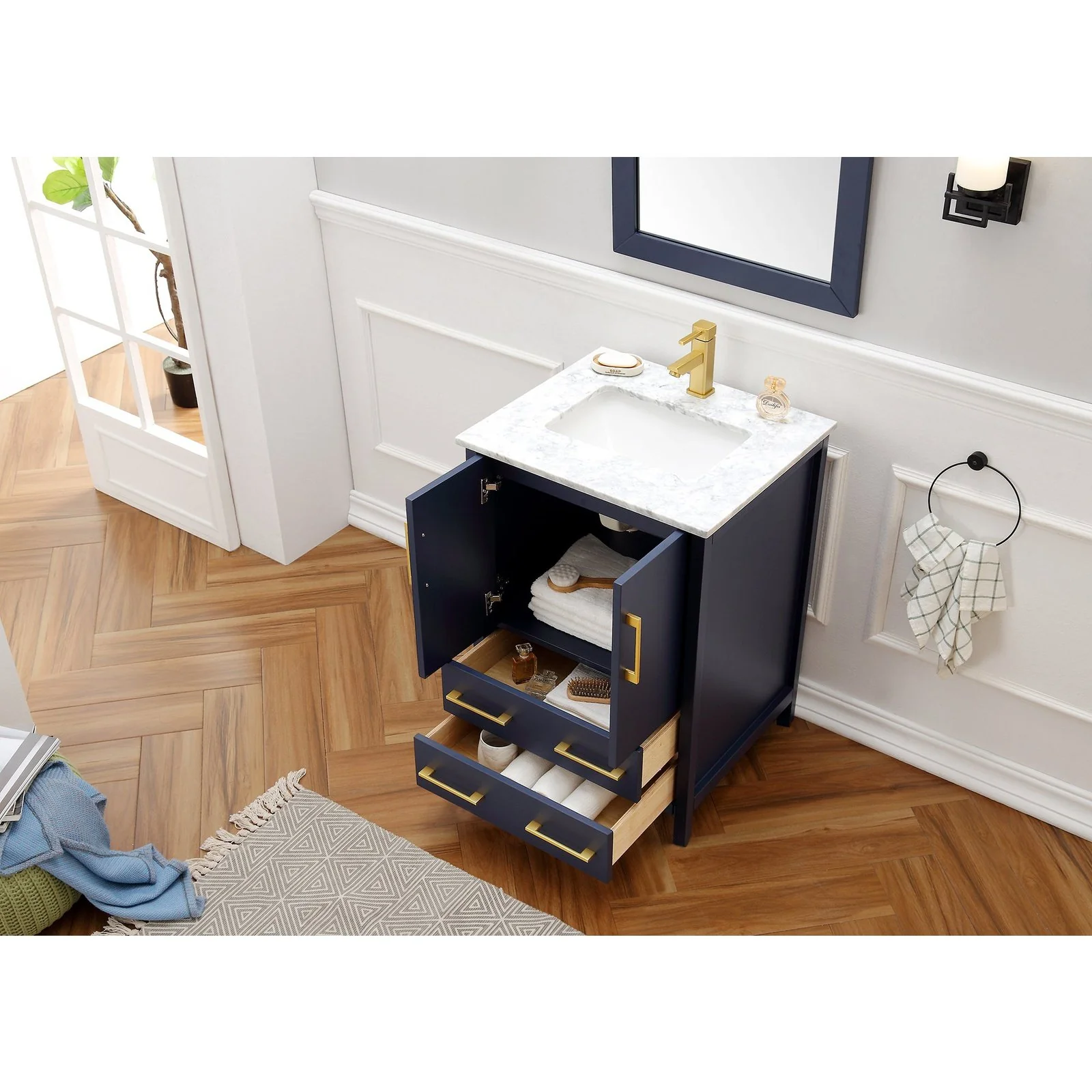 Legion Furniture 24" Solid Wood Sink Vanity With Mirror-No Faucet  WA7924-B - Image 4