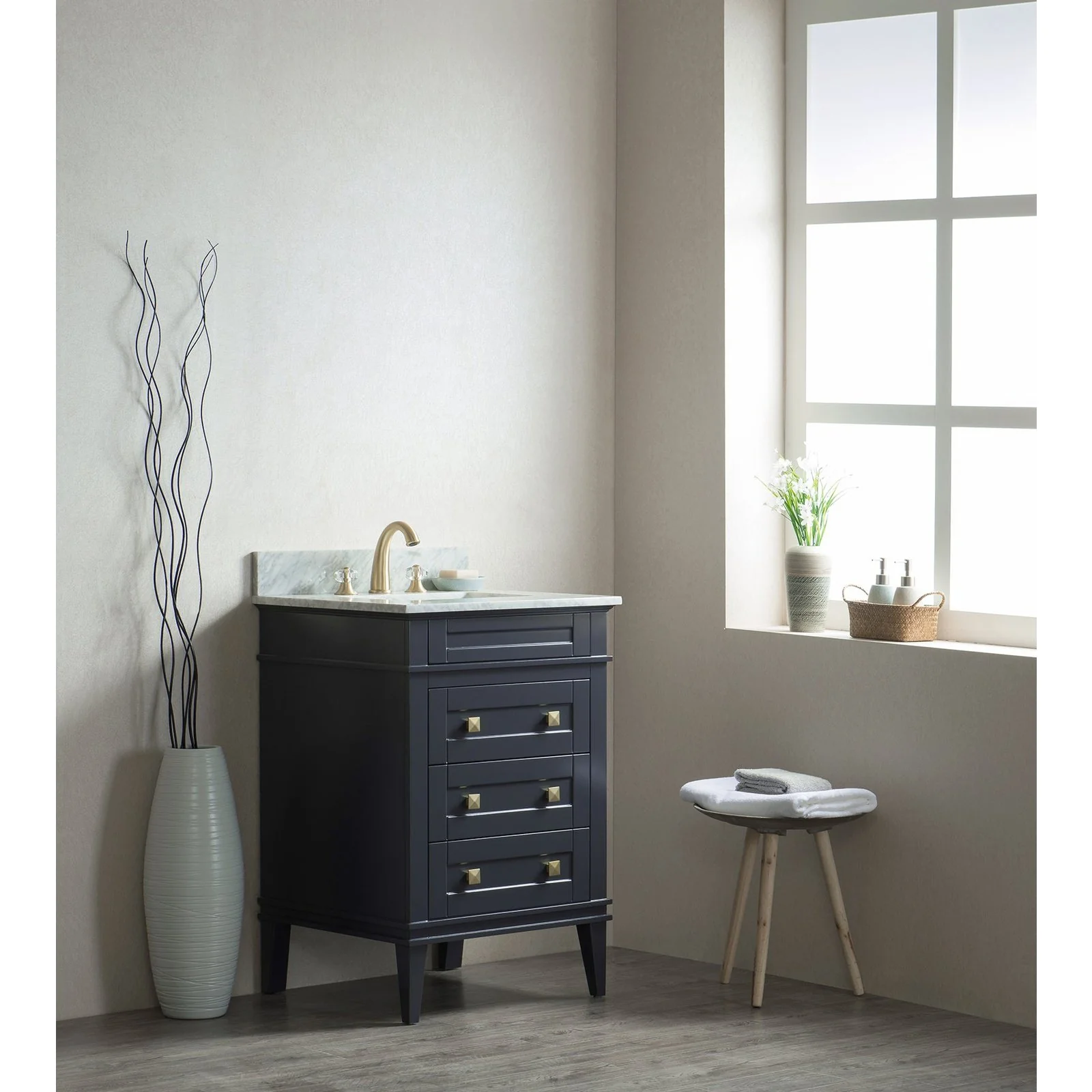 Legion Furniture 24" Solid Wood Sink Vanity With Without Faucet WS3124-B - Image 2