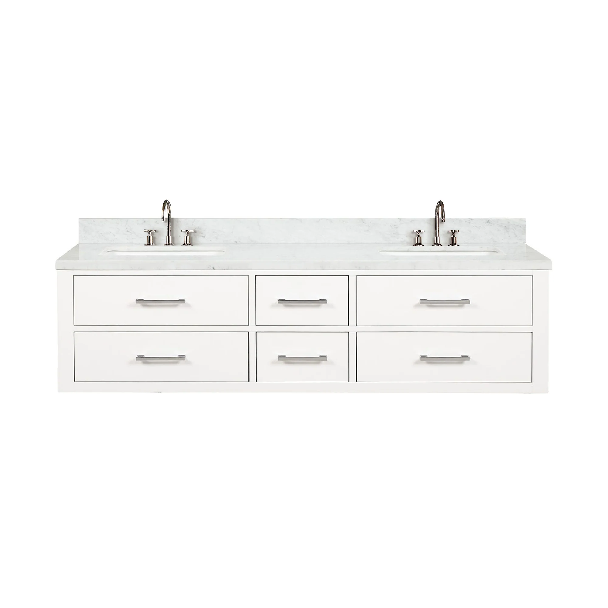 Lexora Home Castor Double Bath Vanity with Carrara Marble Countertop - Image 46