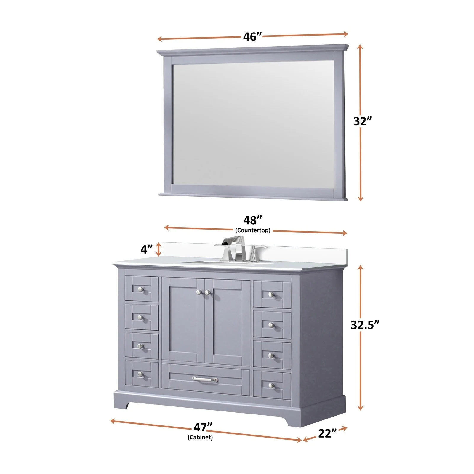 Lexora Home Dukes Bath Vanity with Cultured Marble Countertop - Image 3