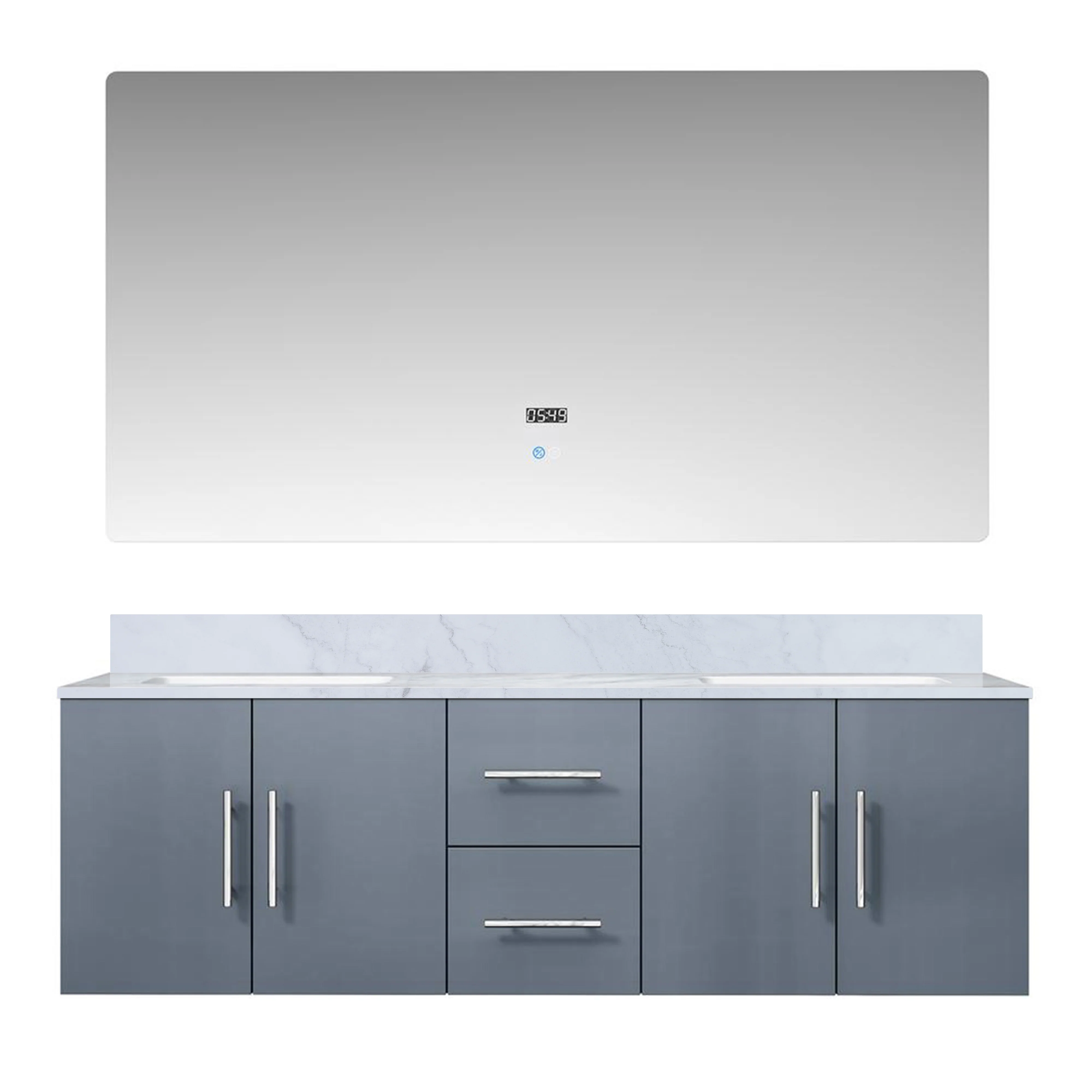 Lexora Home Geneva Bath Vanity with Carrara Marble Countertop - Image 15