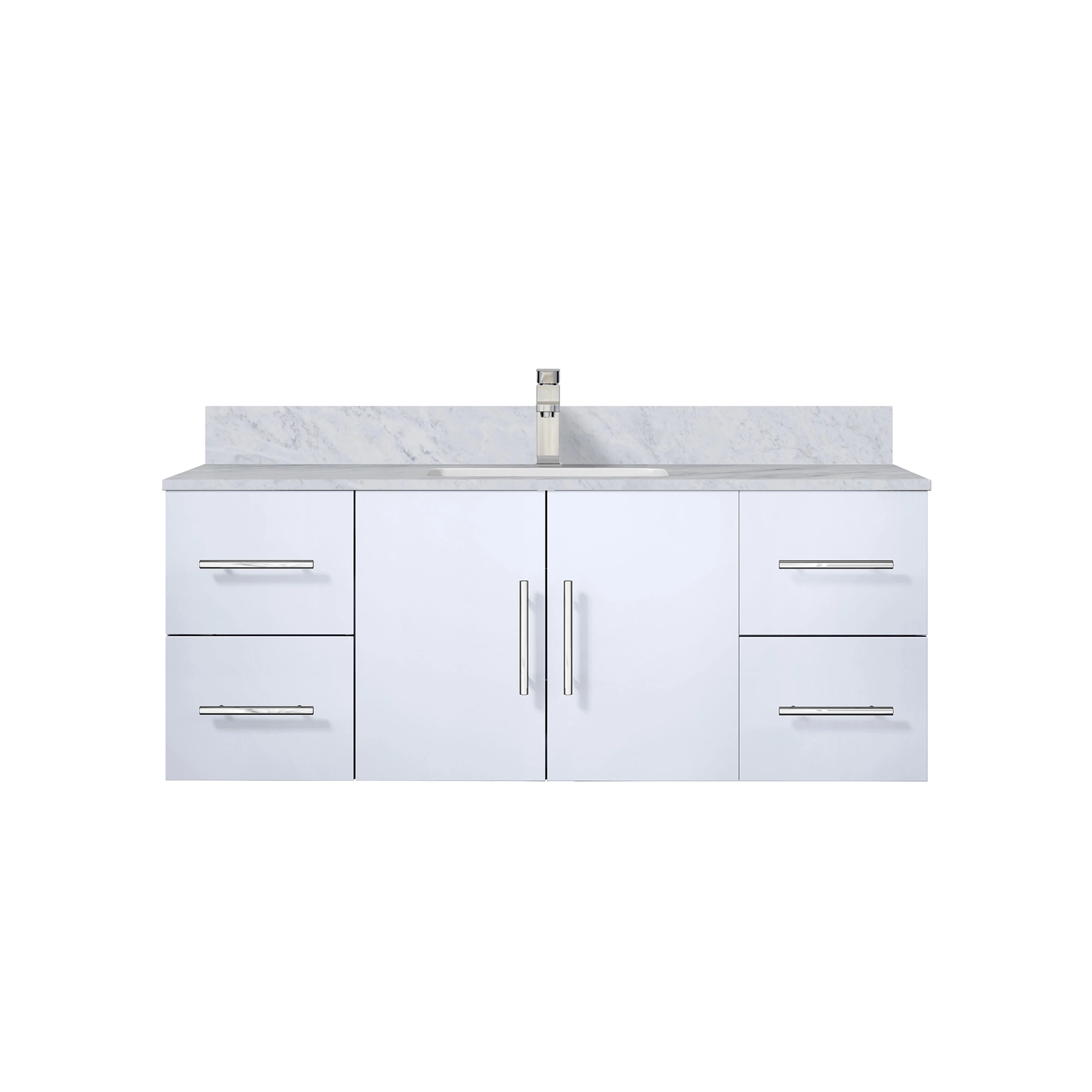 Lexora Home Geneva Bath Vanity with Carrara Marble Countertop - Image 34