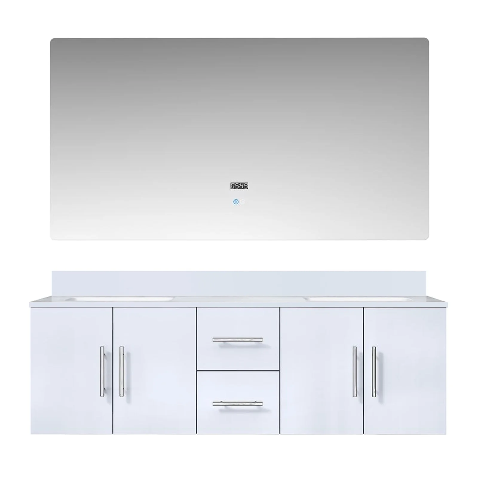 Lexora Home Geneva Bath Vanity with Cultured Marble Countertop - Image 40
