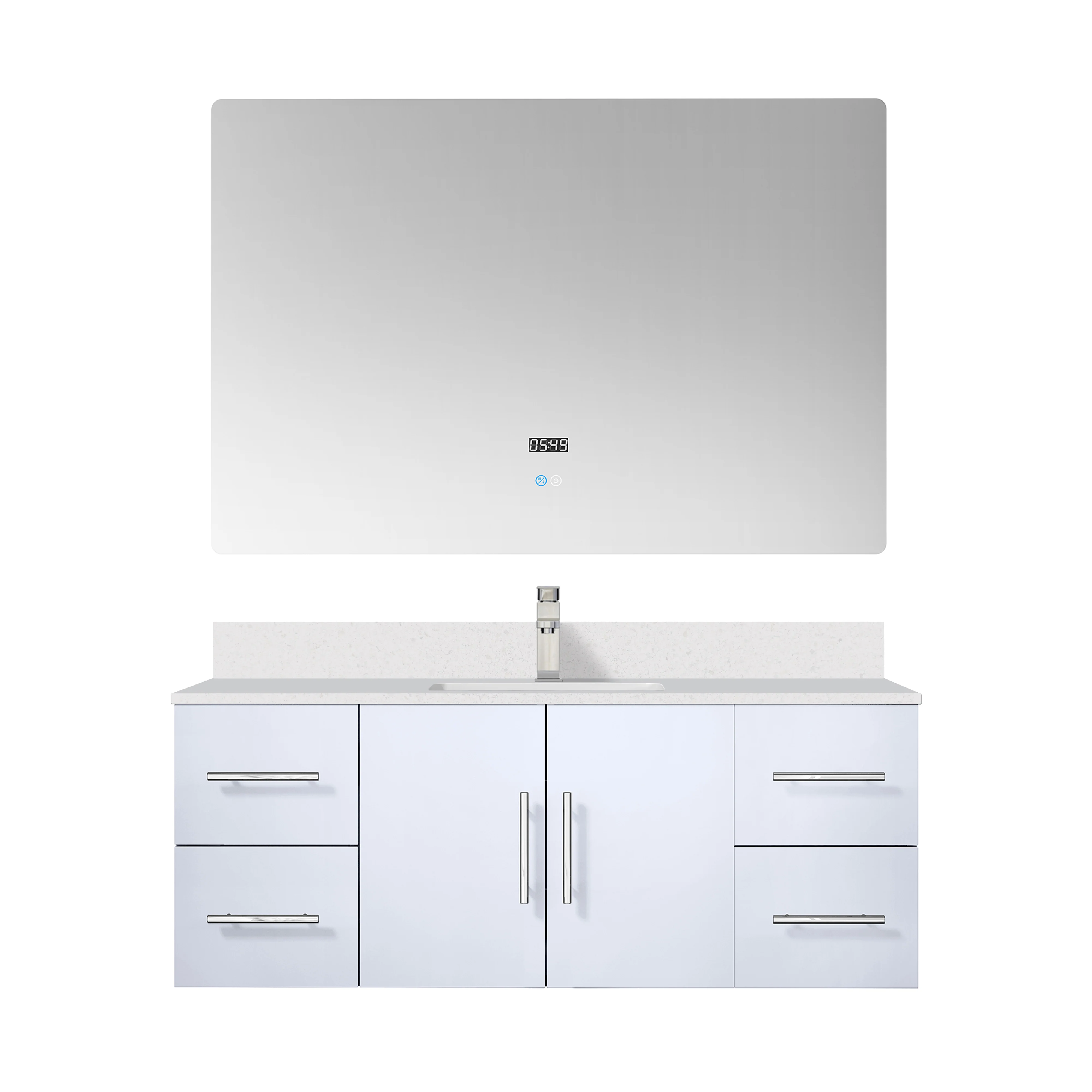 Lexora Home Geneva Bath Vanity with White Quartz Countertop - Image 35