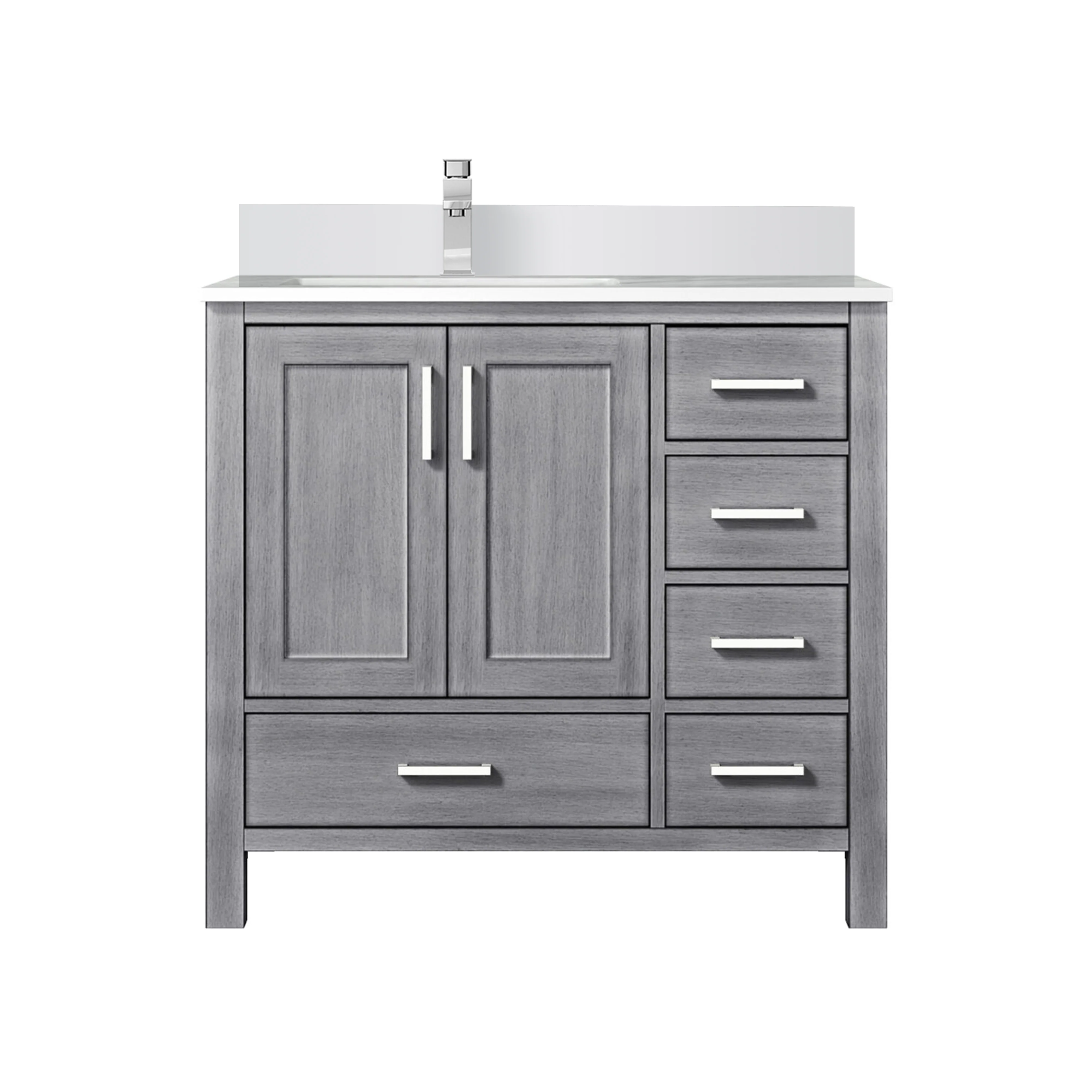 Lexora Home Jacques 36" Bath Vanity with Cultured Marble Countertop - Image 15