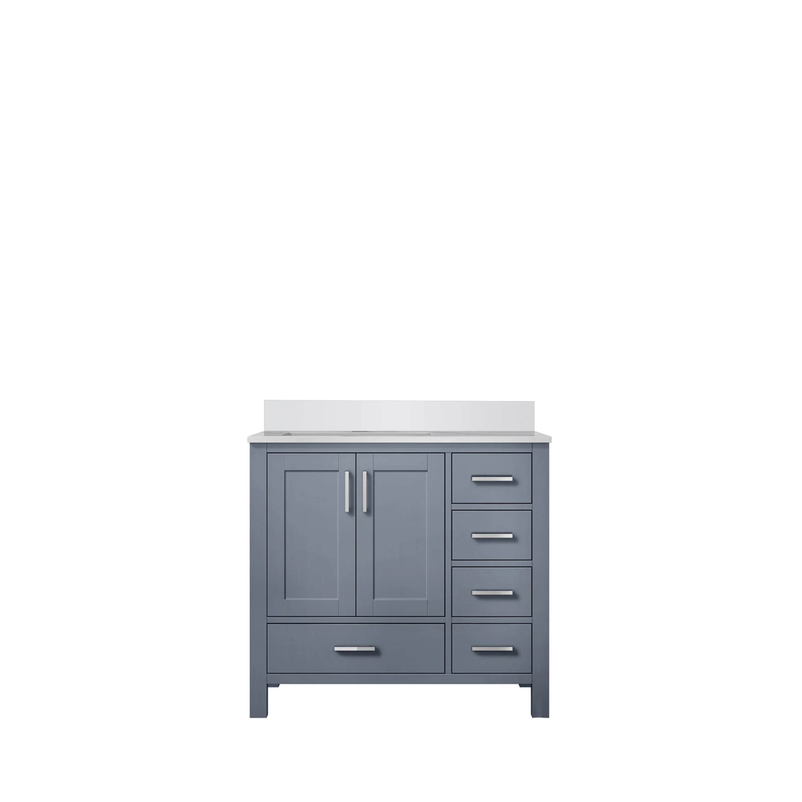 Lexora Home Jacques 36" Bath Vanity with Cultured Marble Countertop - Image 4