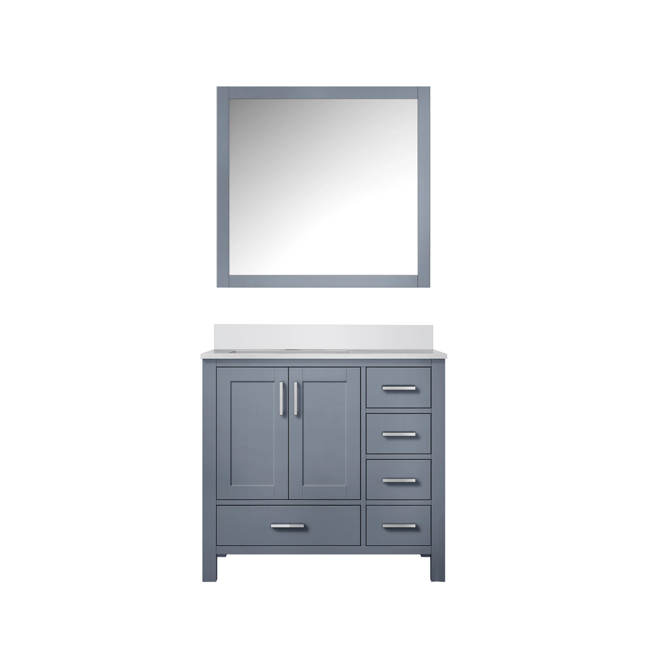 Lexora Home Jacques 36" Bath Vanity with White Quartz Countertop - Image 11