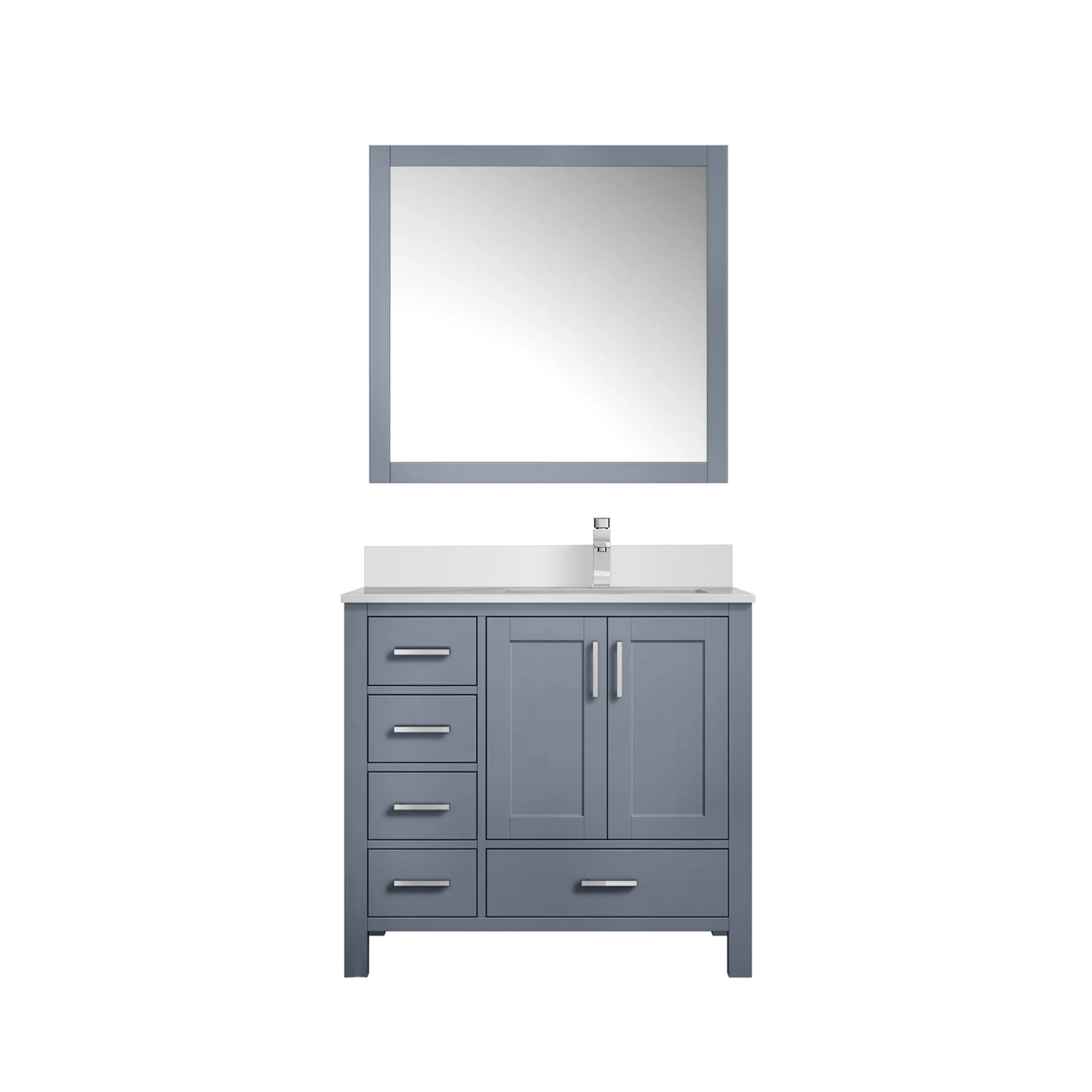 Lexora Home Jacques 36" Bath Vanity with White Quartz Countertop - Image 12