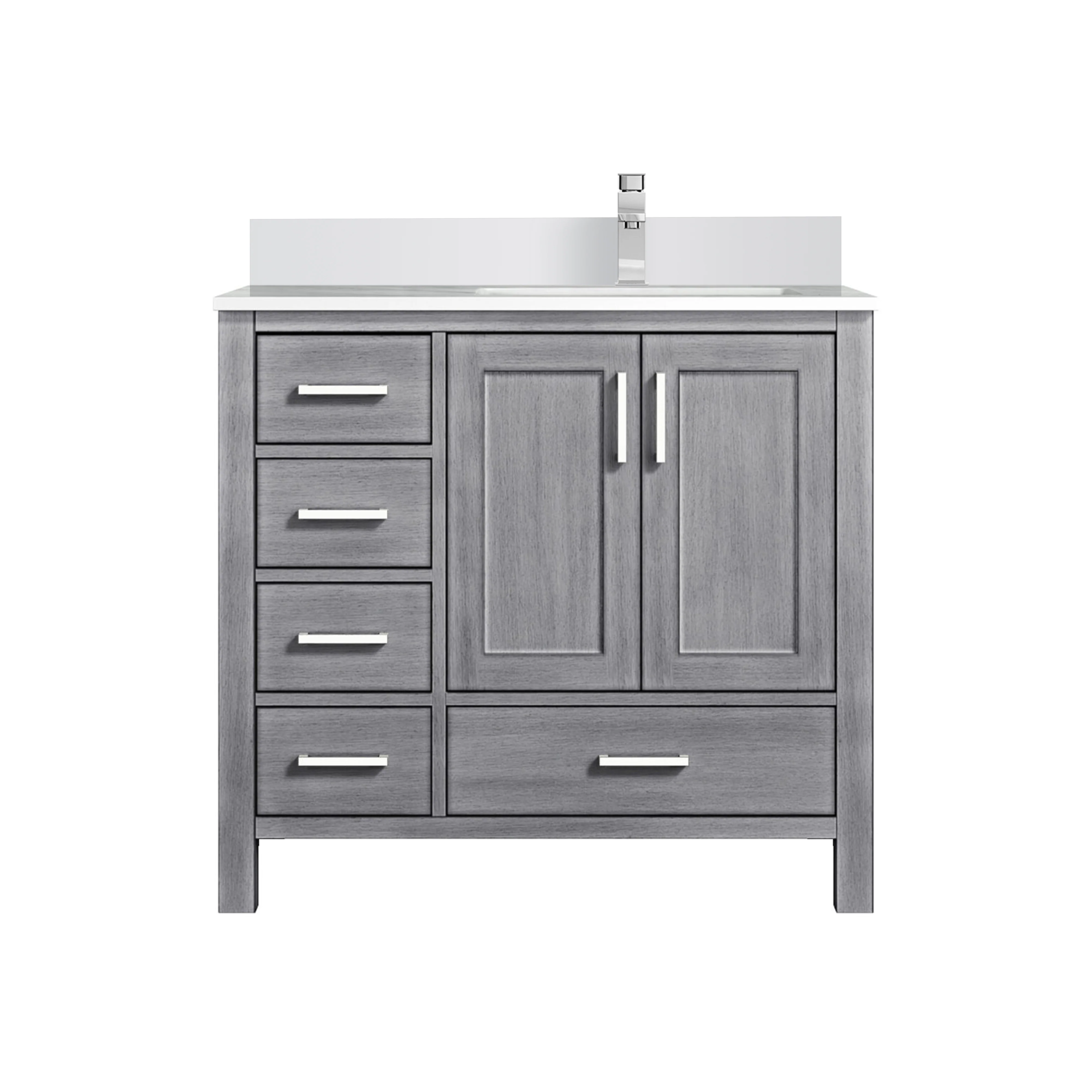 Lexora Home Jacques 36" Bath Vanity with White Quartz Countertop - Image 17