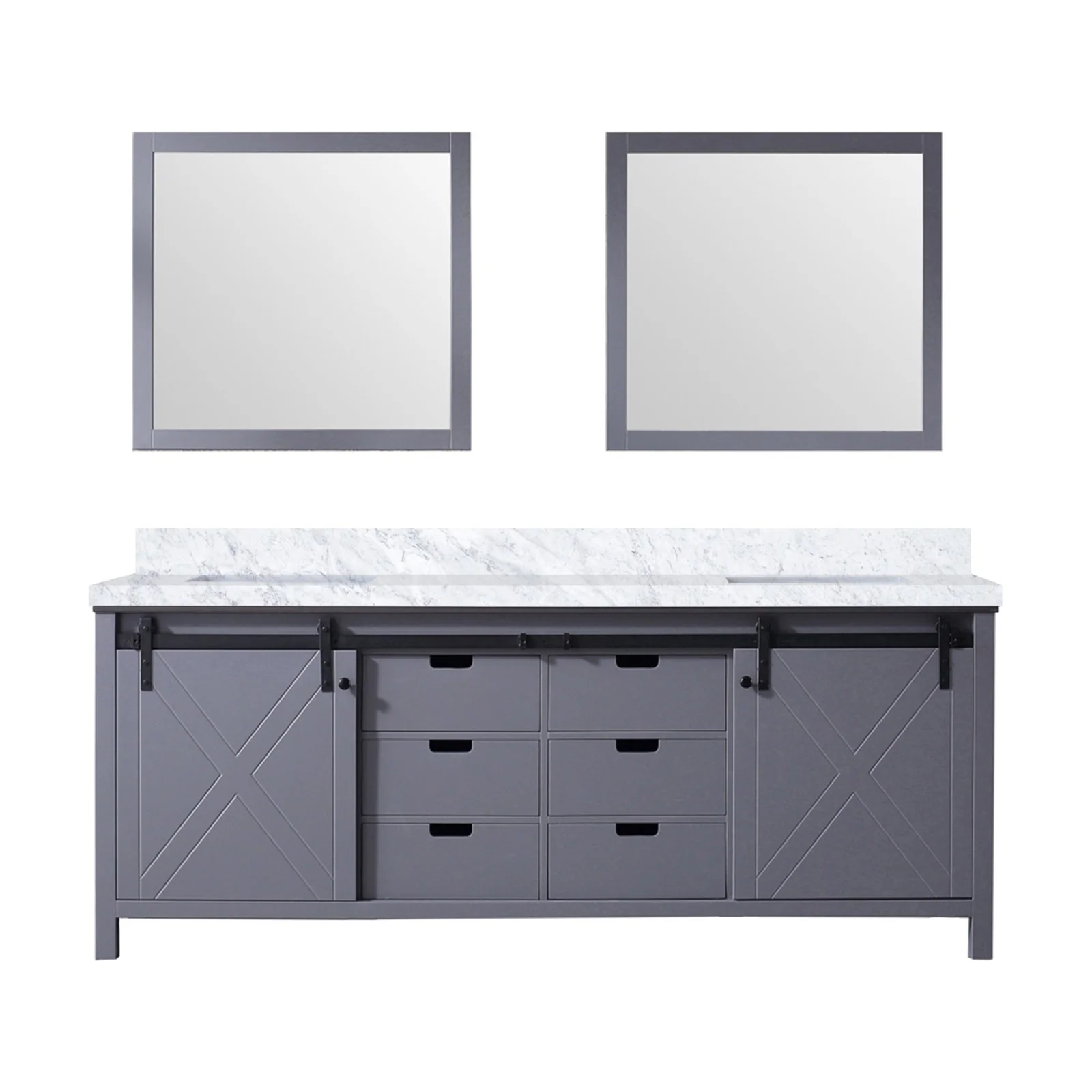 Lexora Home Marsyas Bath Vanity with Carrara Marble Countertop - Image 26