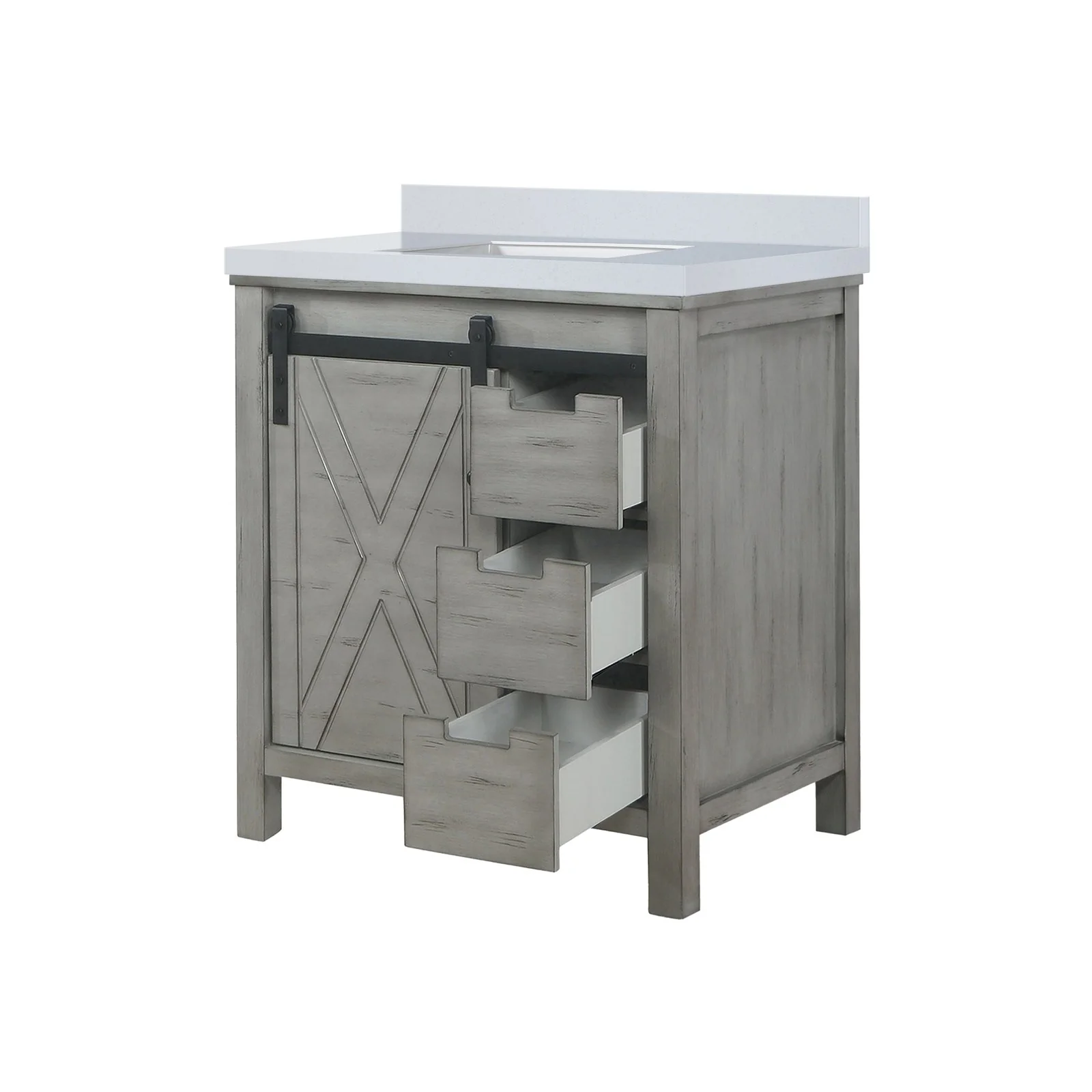 Lexora Home Marsyas Bath Vanity with White Quartz Countertop - Image 8