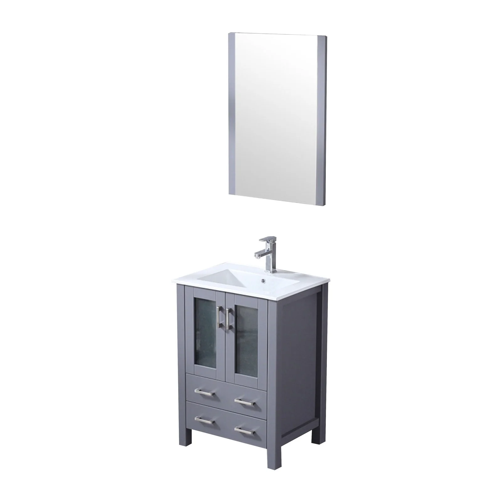 Lexora Home Volez Bath Vanity with Ceramic Countertop and Faucet - Image 5