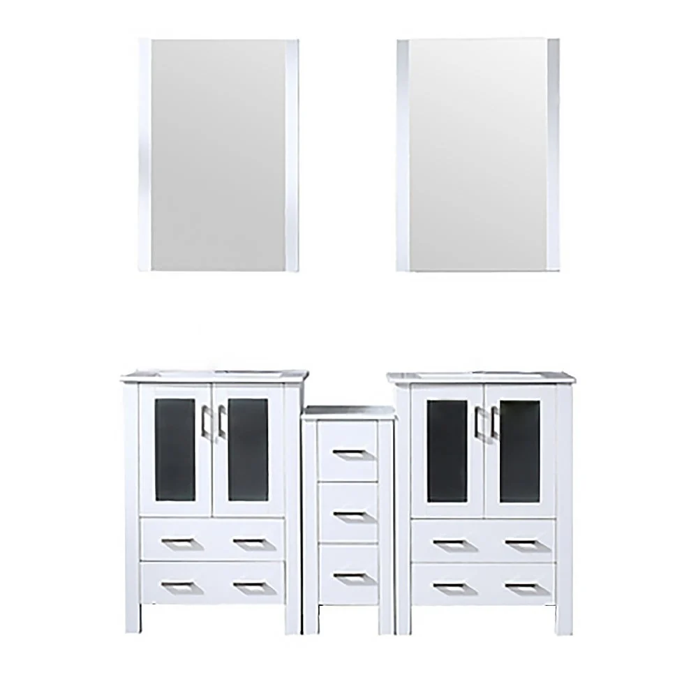 Lexora Home Volez Bath Vanity with Ceramic Countertop and Side Cabinet - Image 24