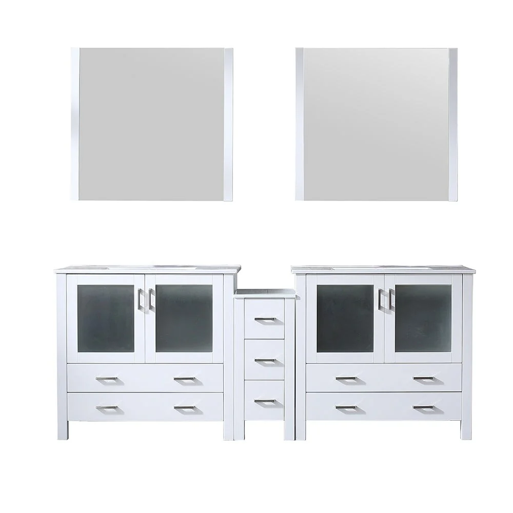 Lexora Home Volez Bath Vanity with Ceramic Countertop and Side Cabinet - Image 36