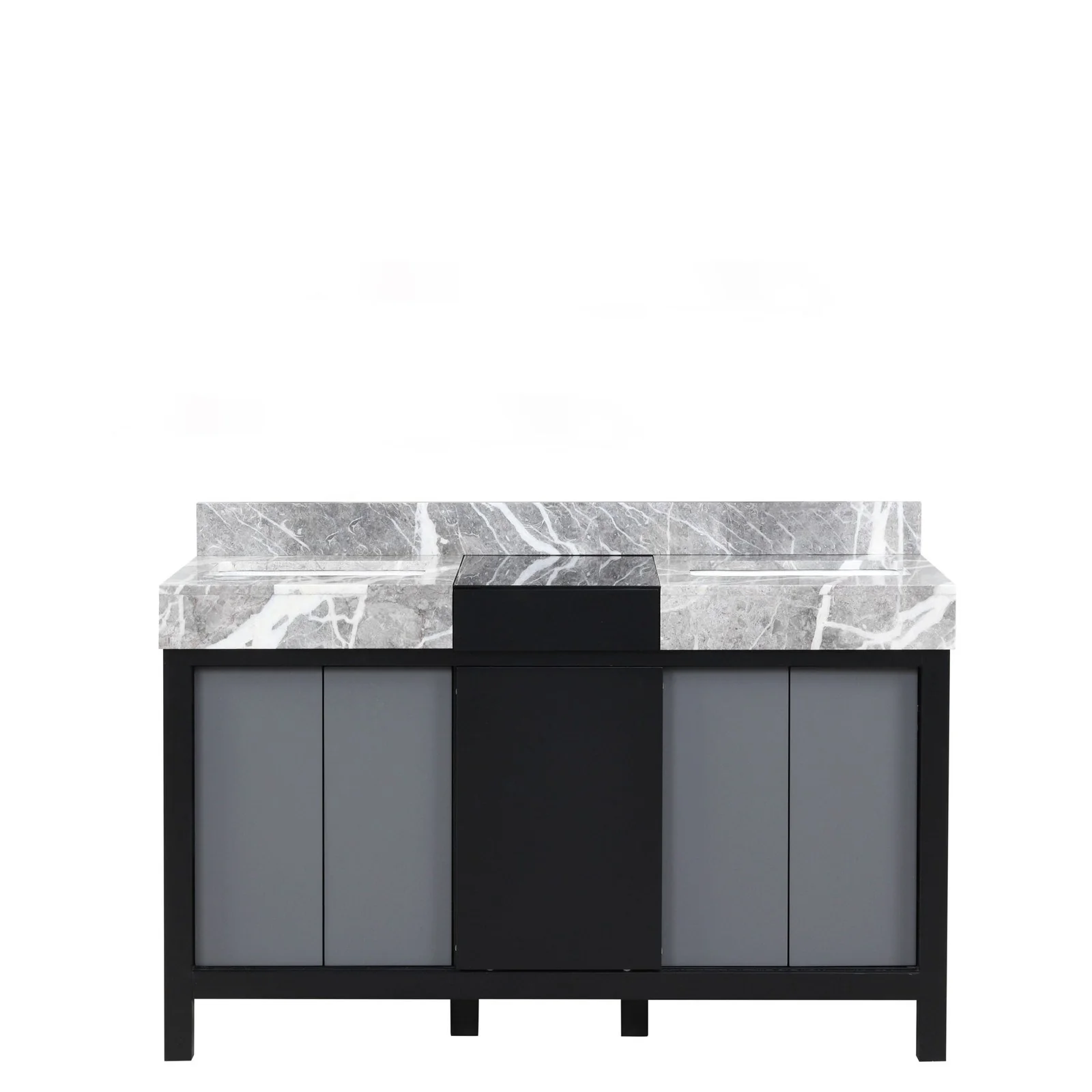 Lexora Home Zilara Bath Vanity with Castle Grey Marble Countertop - Image 8
