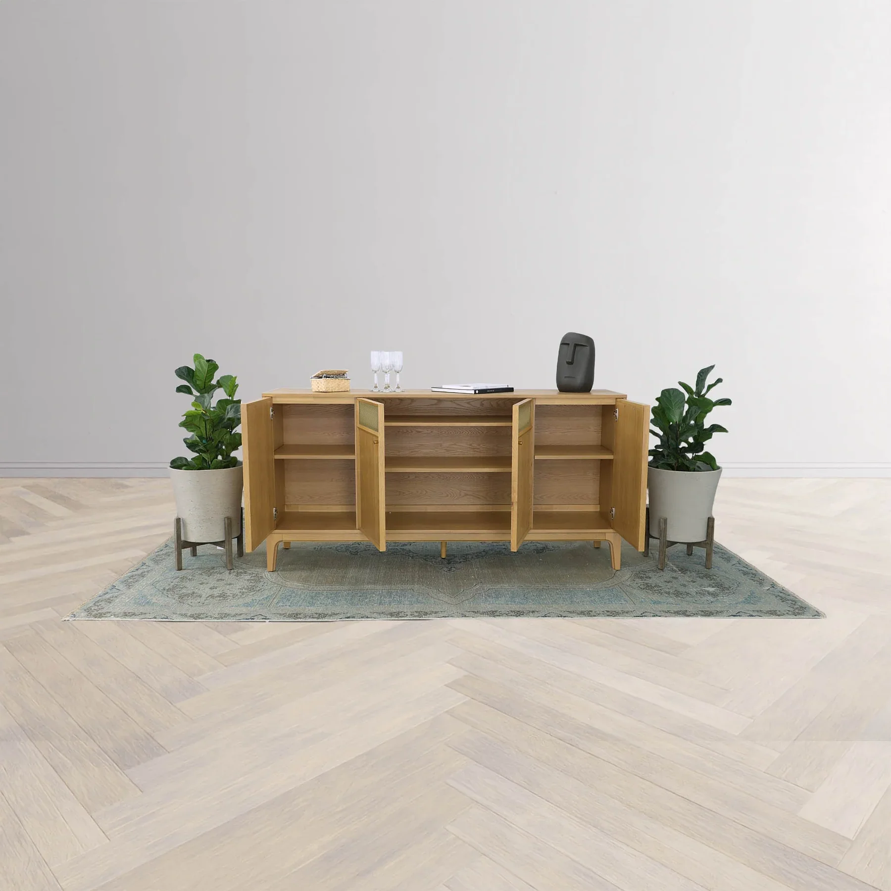 LH Imports Arizona Sideboard - Natural ARZ003B-N - Image 2