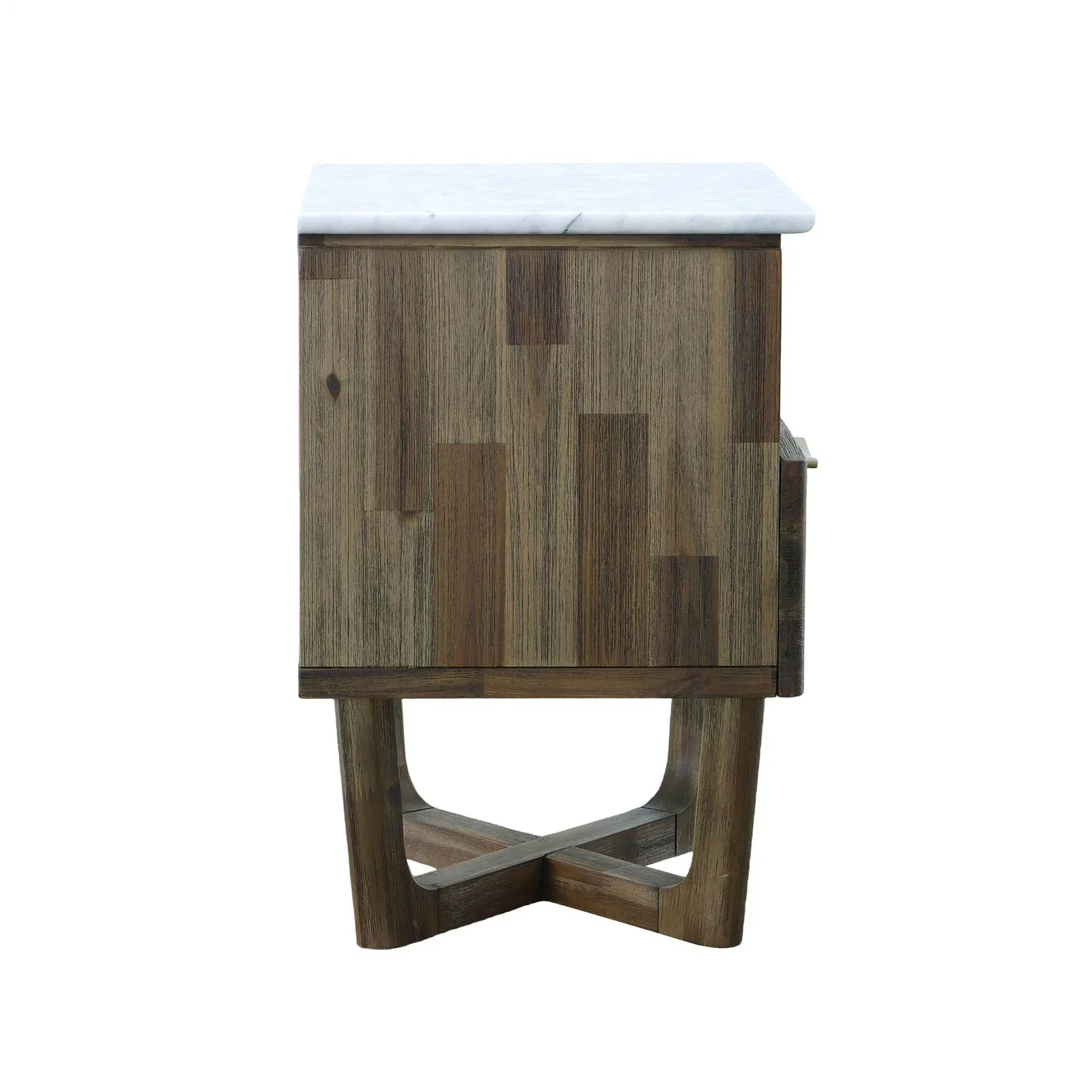 LH Imports Aura 1 Drawer Nightstand with Shelf ARA005 - Image 7