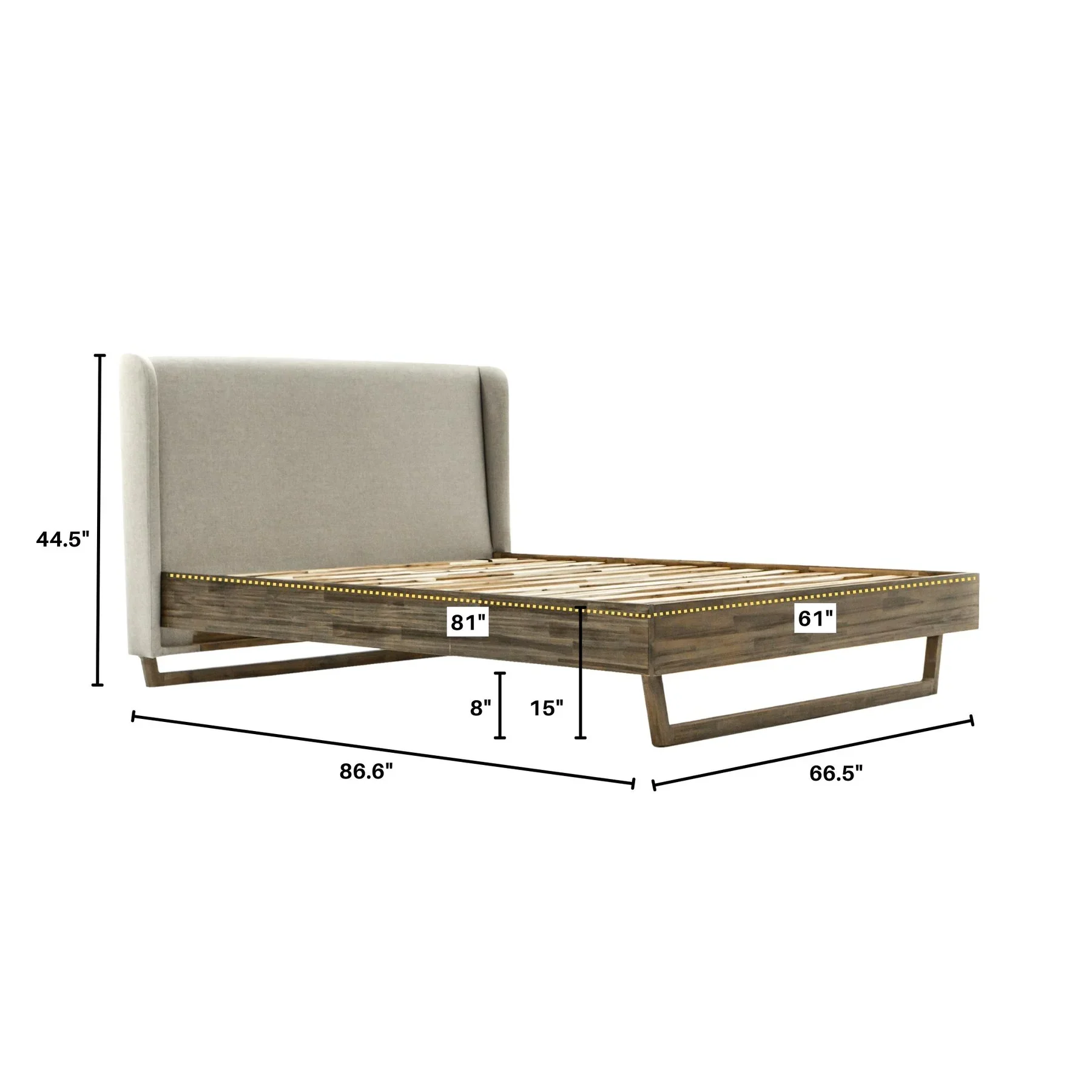 LH Imports Aura Queen Bed ARA001QS - Image 7