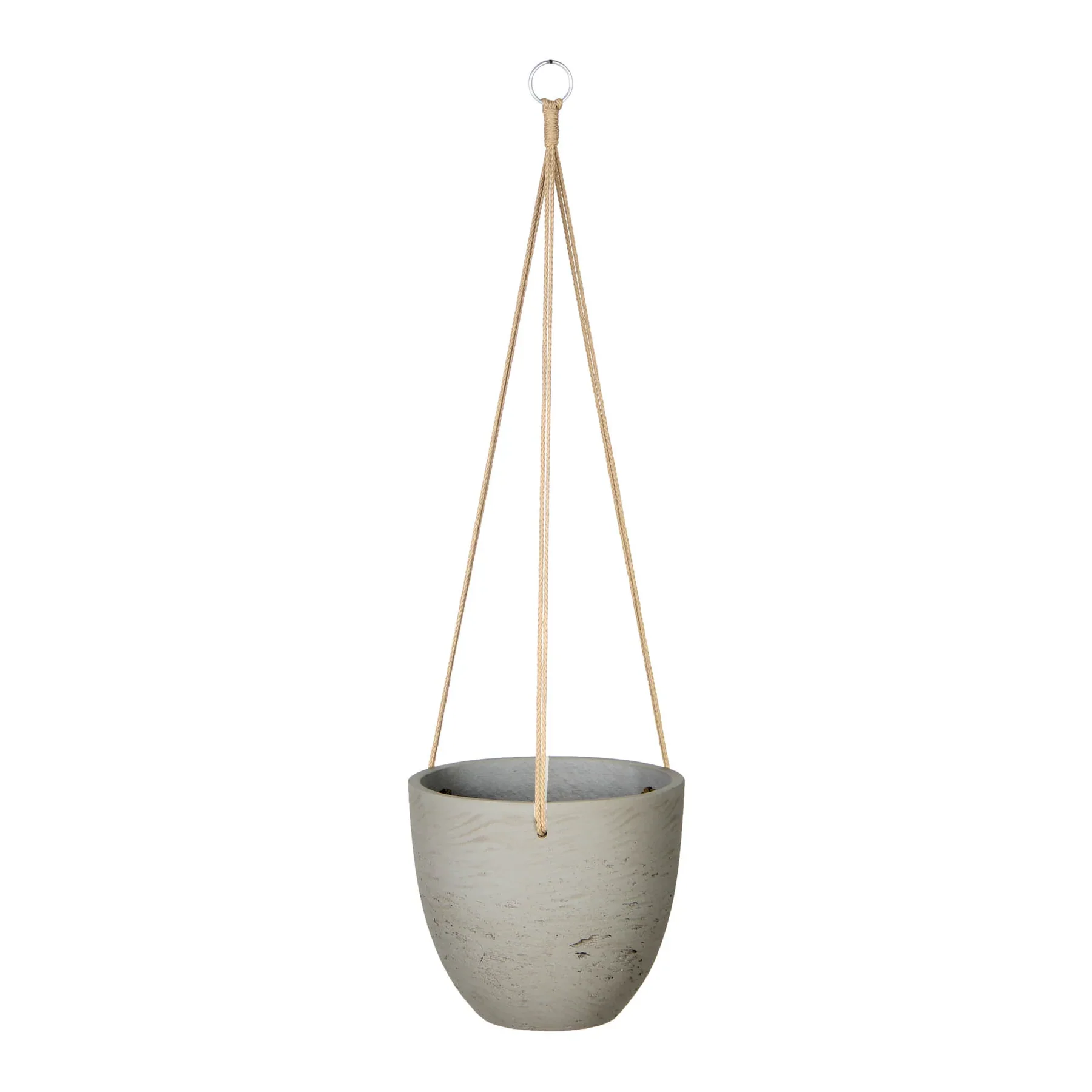 LH Imports Classic Medium Hanging Pot - Cement Grey PAT020-M - Image 2