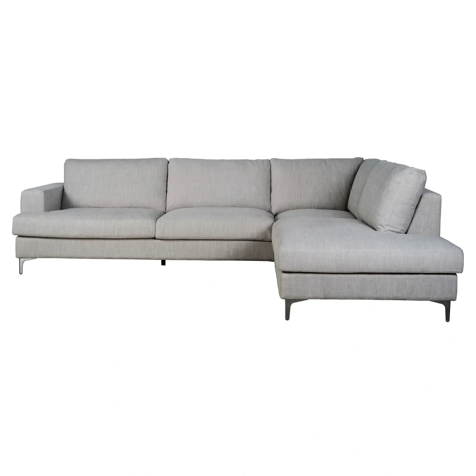 LH Imports Feather Right Sectional Sofa - Dovetail Linen FTH019 - Image 2