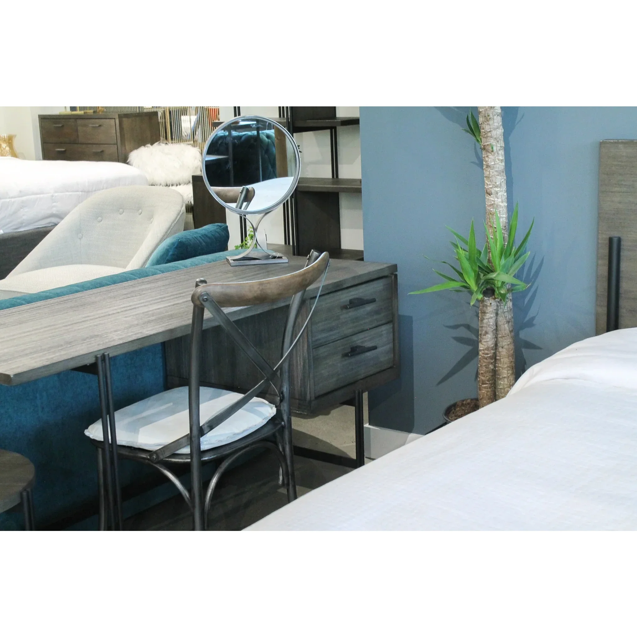 LH Imports Metal Crossback Chair CLA-03 - Image 7