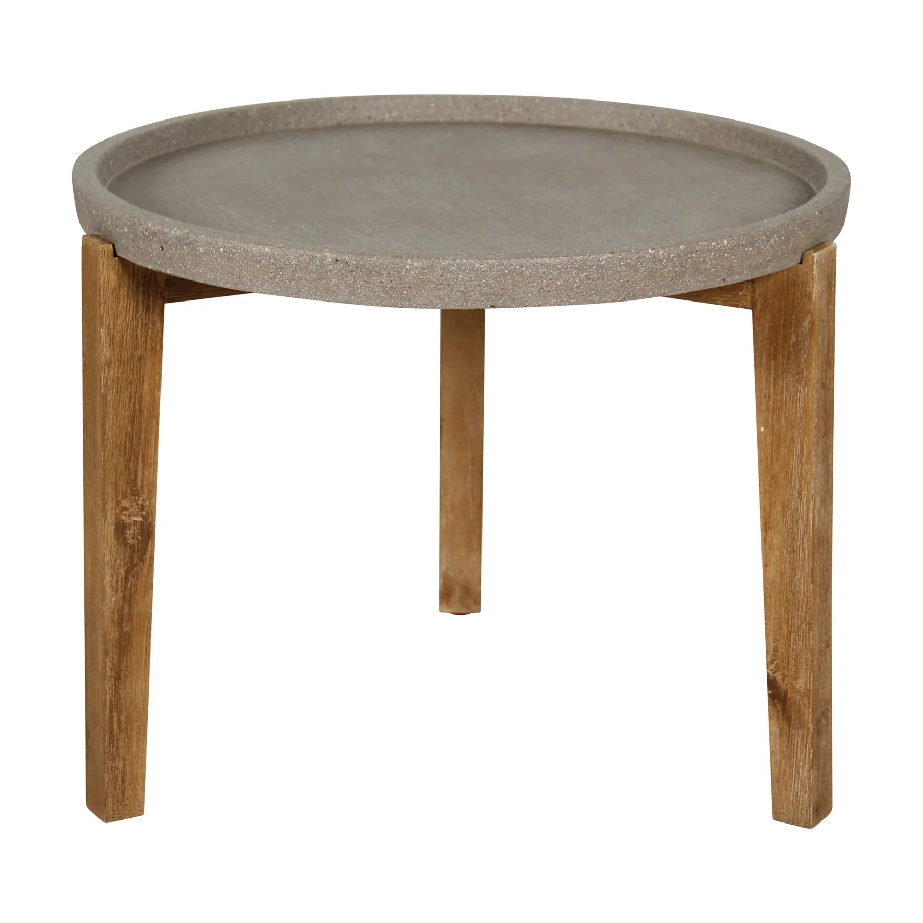 LH Imports Patio Small Round Garden Table - Grey Stone PAT003-S - Image 2