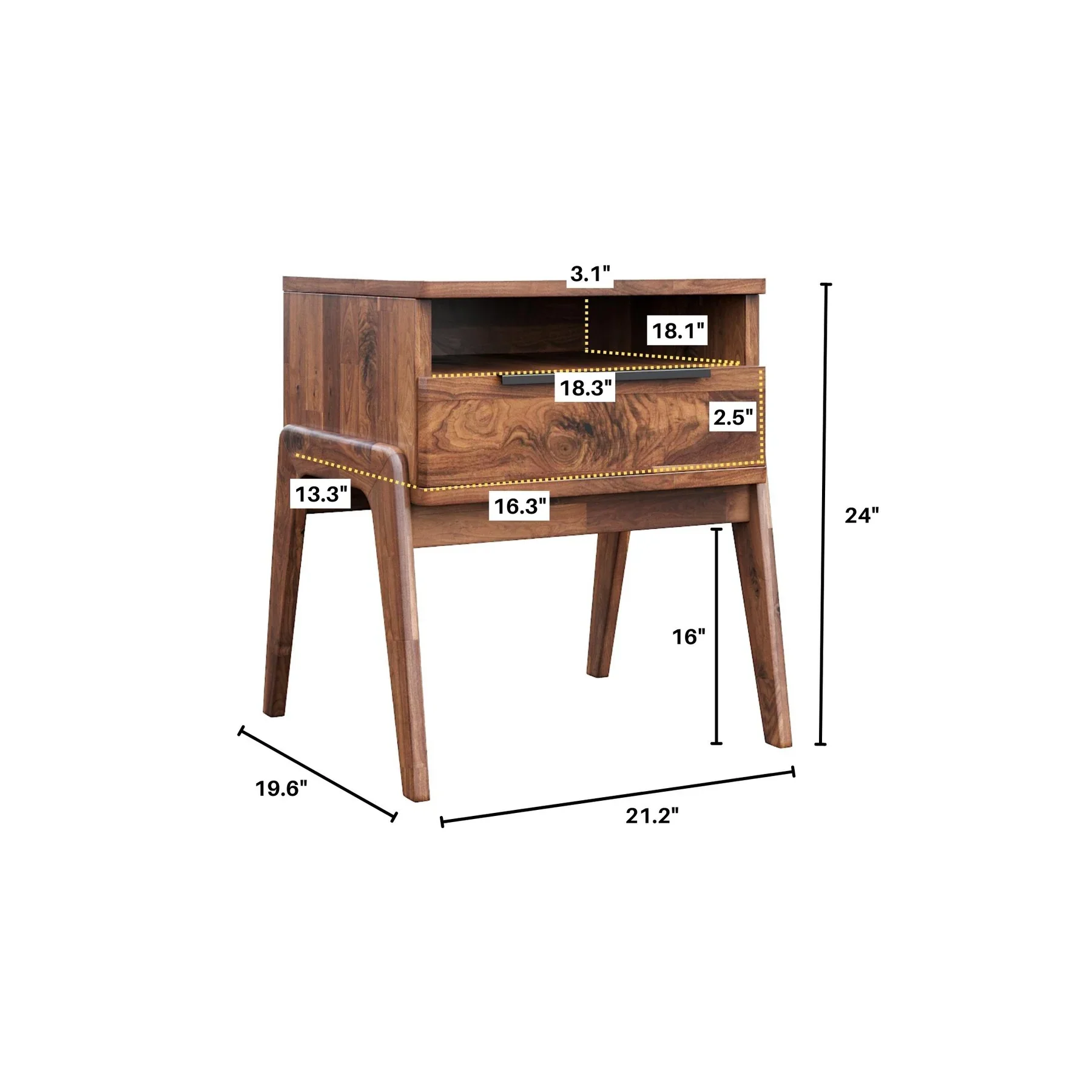 LH Imports Remix Nightstand REMX002 - Image 11