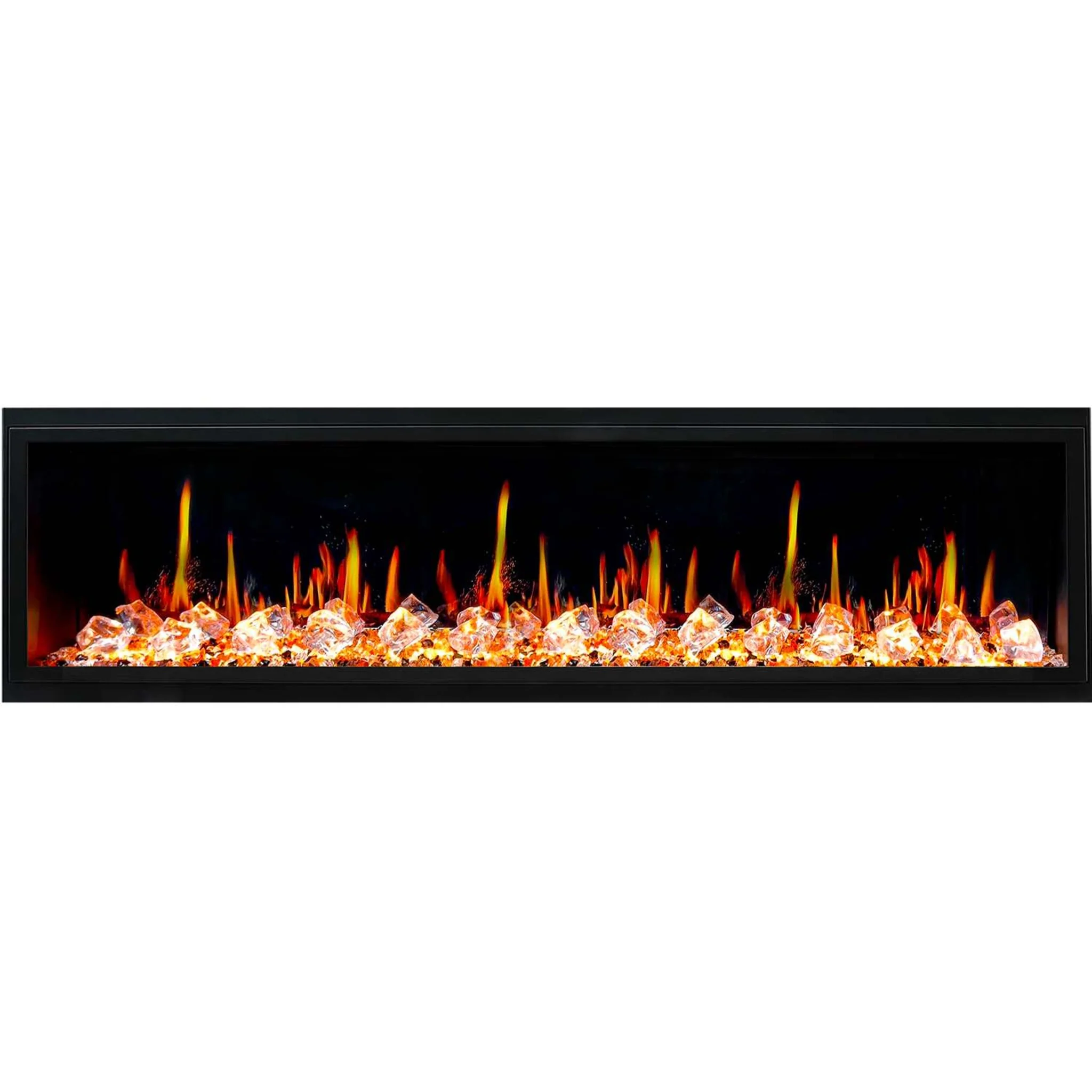 Litedeer Homes Latitude 75 inch Smart Control HD LED Electric Fireplace Wifi Enabled (Model: ZEF75VC),Black - Image 2