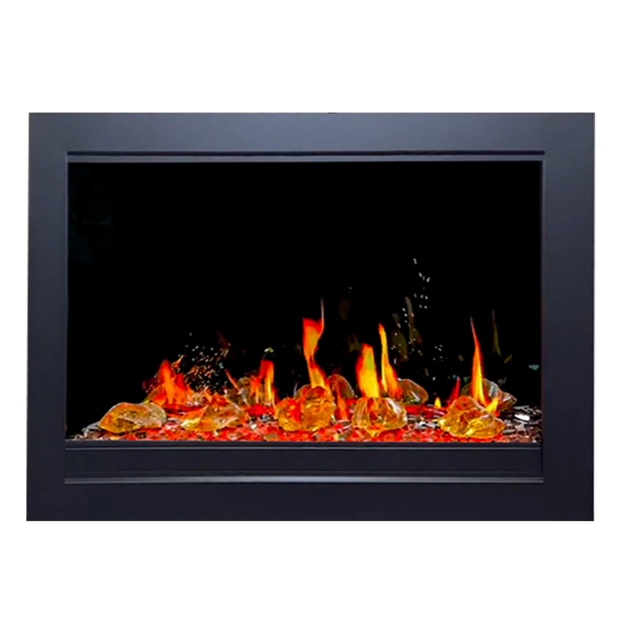 Litedeer Homes LiteStar Smart Electric Fireplace Insert with App Reflective Amber Glass - Image 18