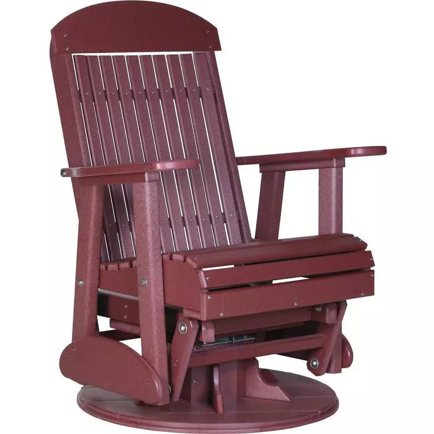LuxCraft 2' Classic Highback Poly Swivel Glider Chair - Image 5