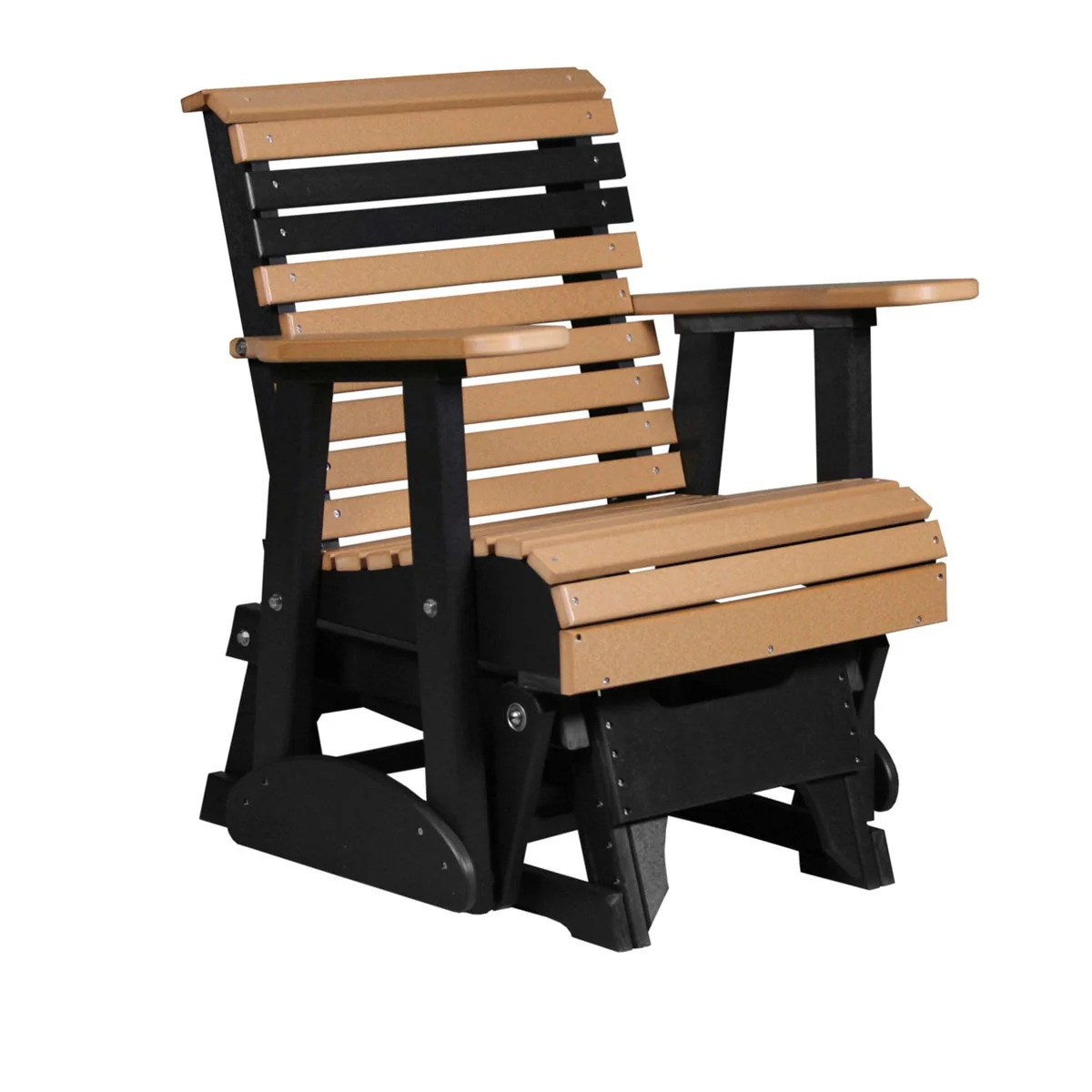 LuxCraft 2' Plain Rollback Poly Glider Chair - Image 11