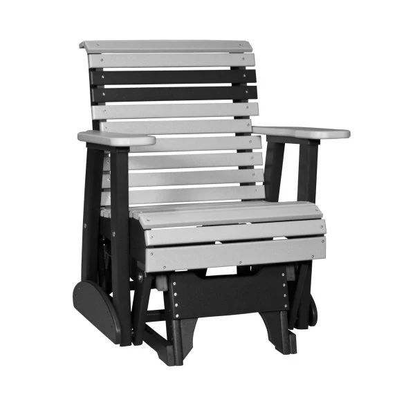 LuxCraft 2' Plain Rollback Poly Glider Chair - Image 13