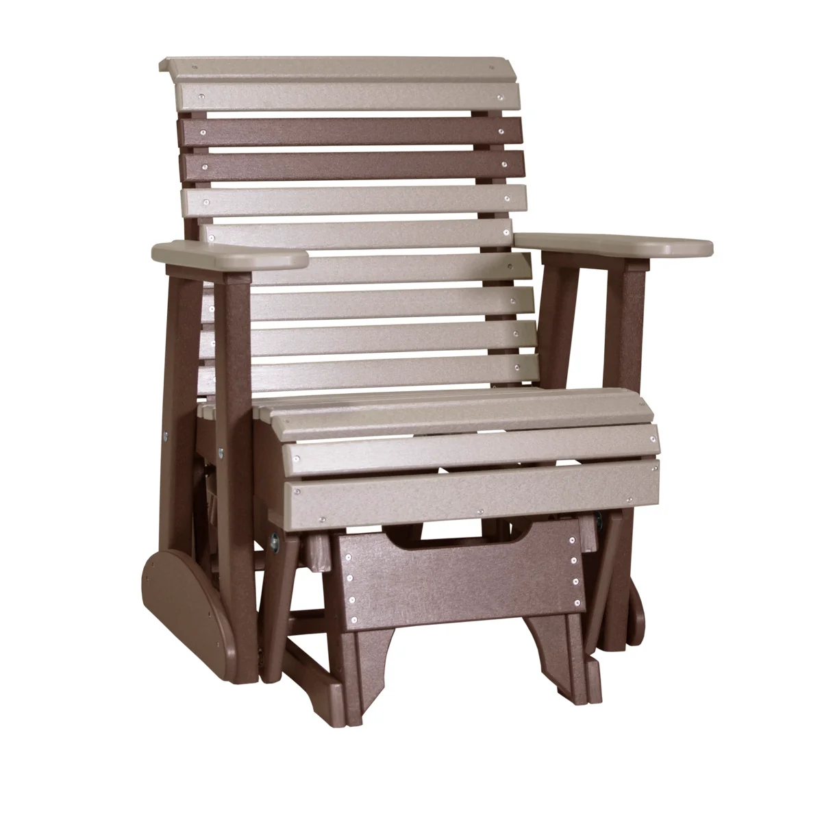 LuxCraft 2' Plain Rollback Poly Glider Chair - Image 18