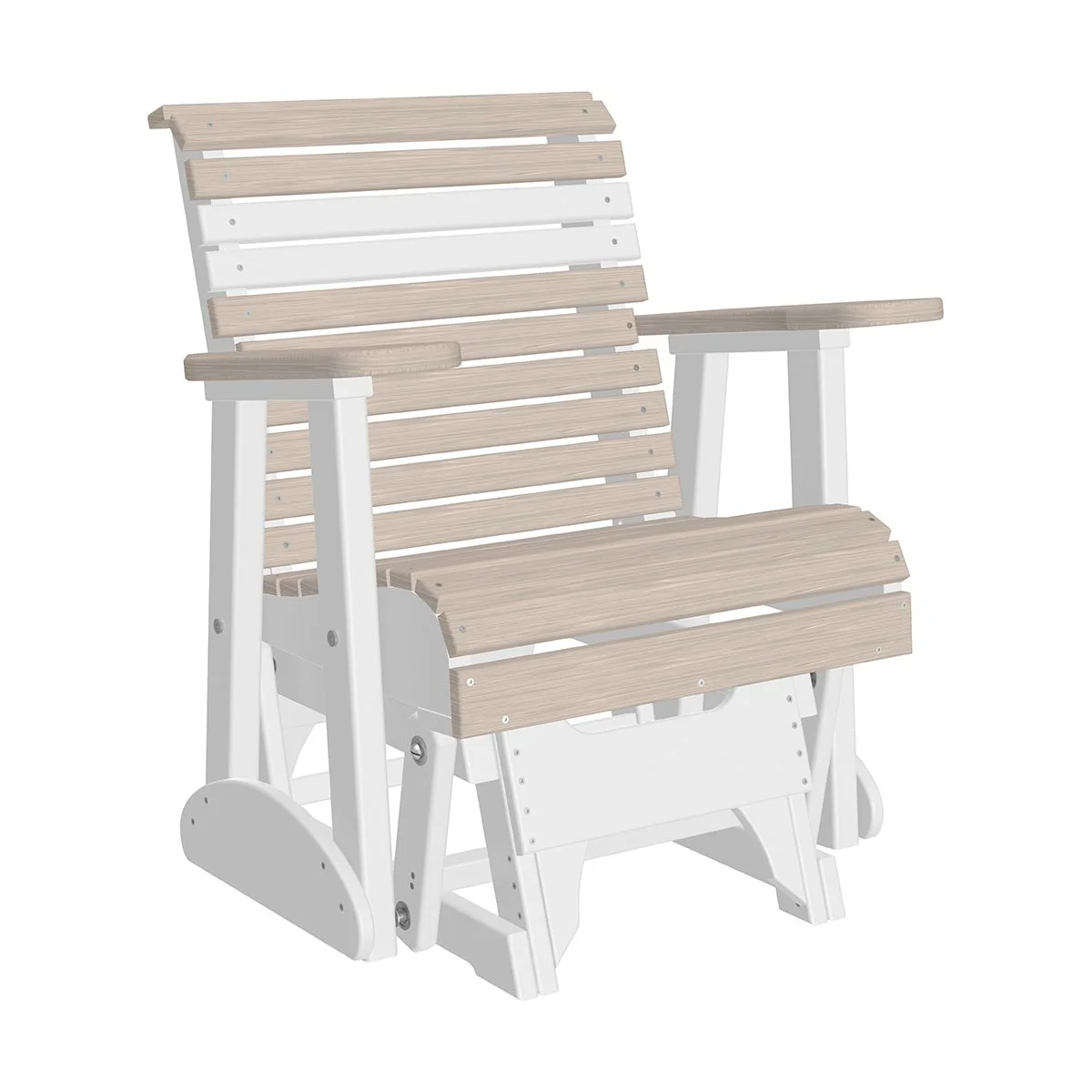 LuxCraft 2' Plain Rollback Poly Glider Chair - Image 22