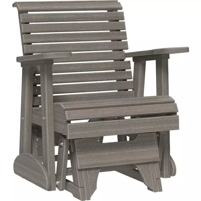 LuxCraft 2' Plain Rollback Poly Glider Chair - Image 23