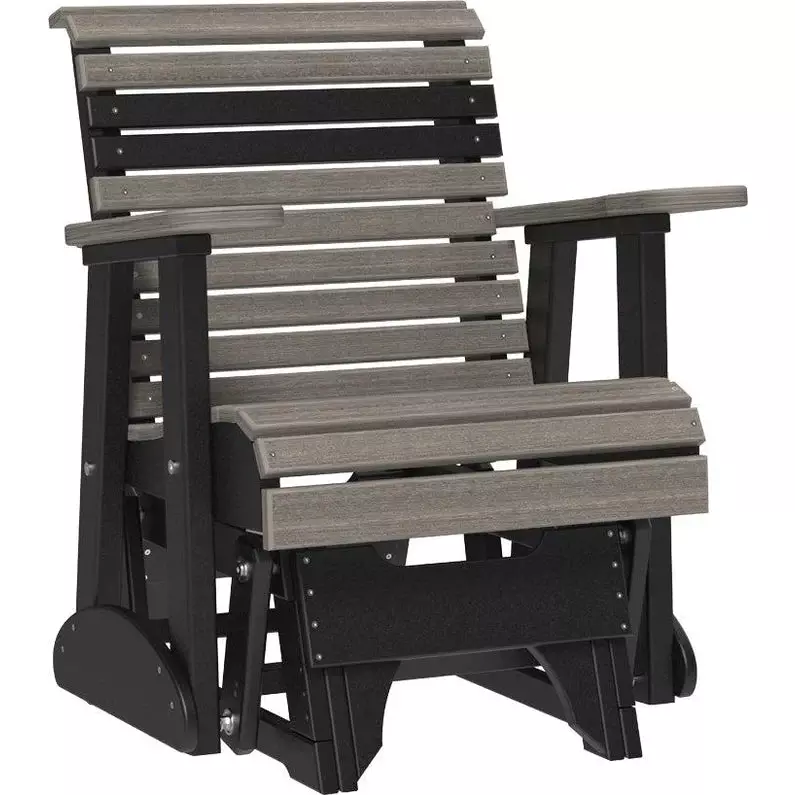 LuxCraft 2' Plain Rollback Poly Glider Chair - Image 24