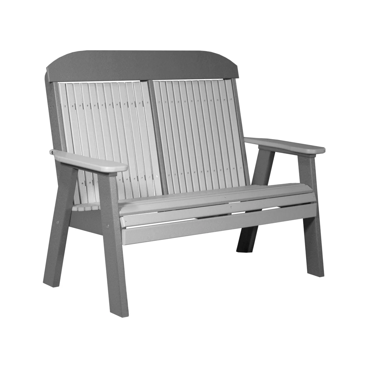 LuxCraft 4' Classic Highback Poly Bench - Image 9